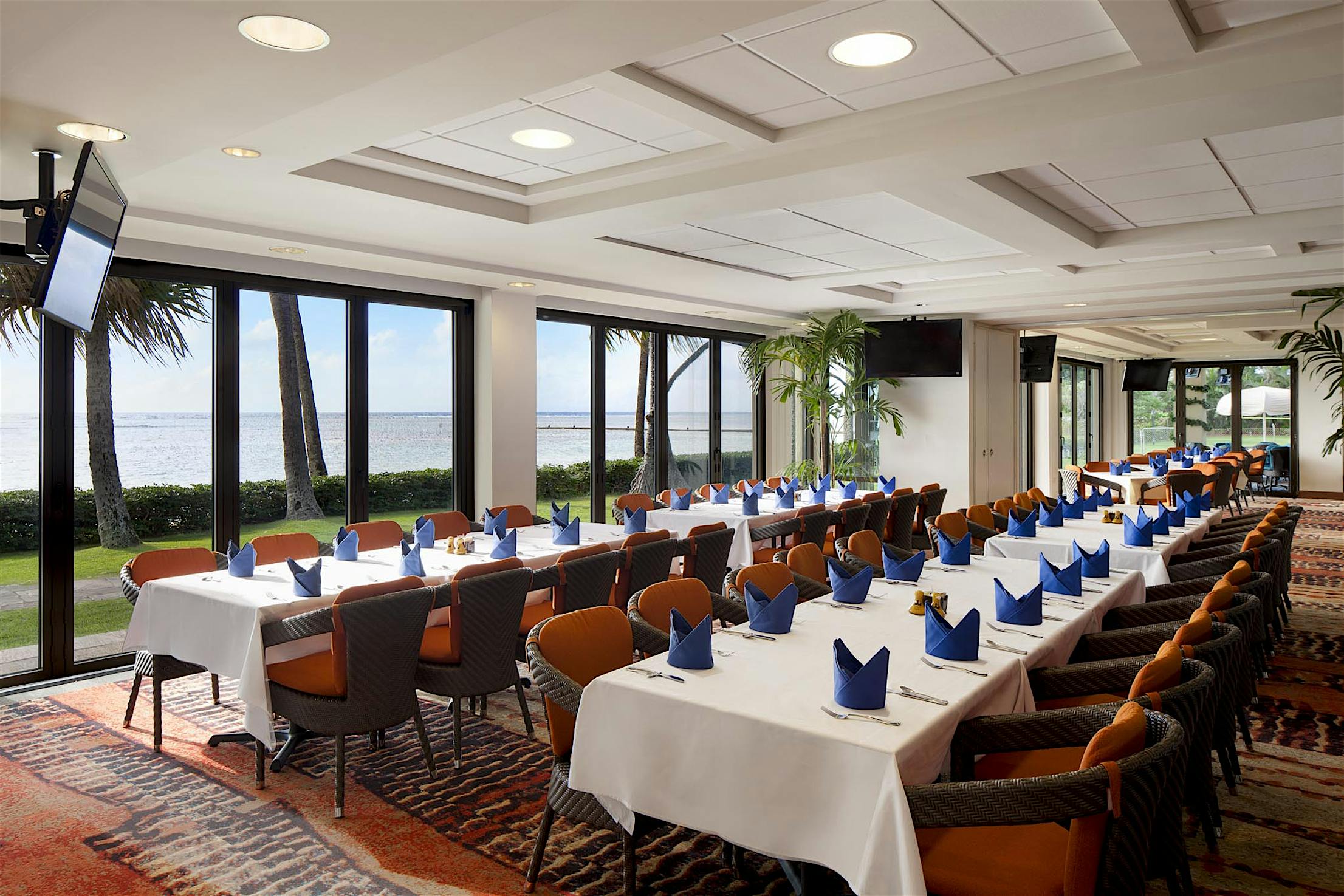 SL73 Hotels event venues with large opening impact-rated glass walls
