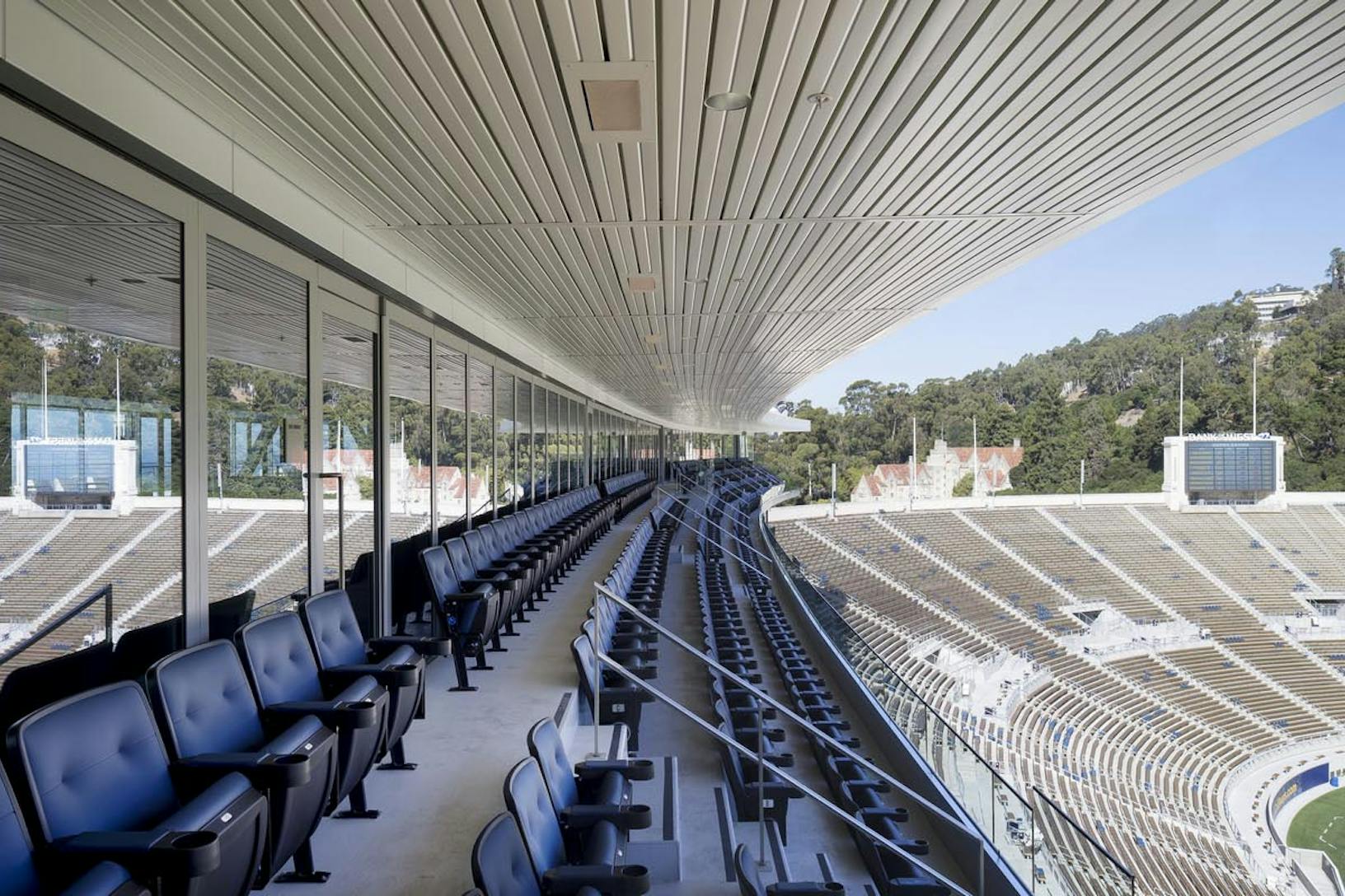 HSW60 commercial sliding glass walls at Cal Memorial Stadium