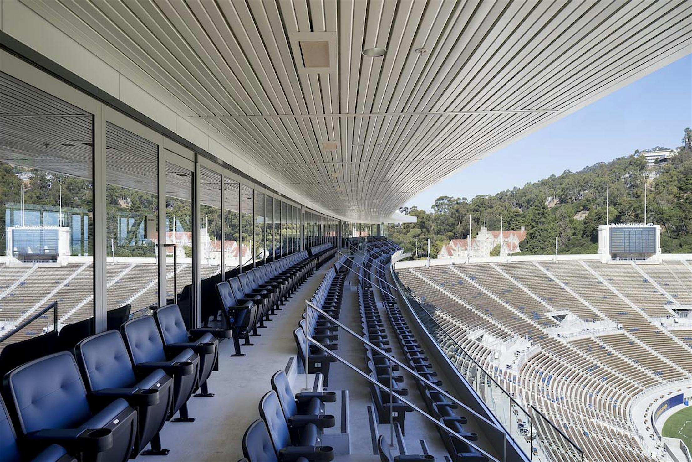 HSW60 commercial sliding glass walls at Cal Memorial Stadium