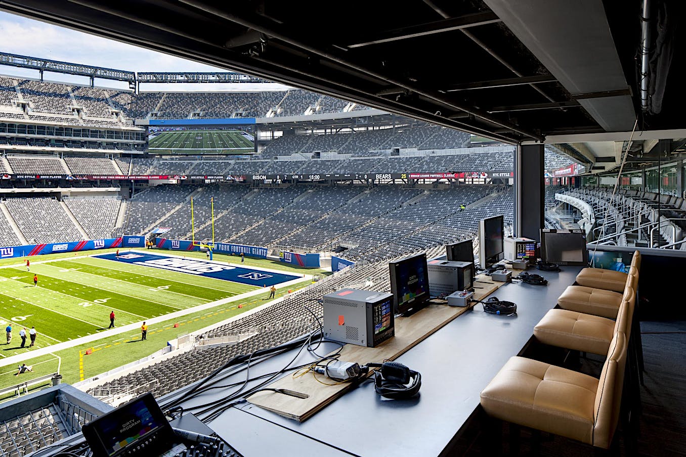 NanaWall HSW50 Open Single Track Sliding Windows - NY Giants and Jets Stadium Press Box-  Field View