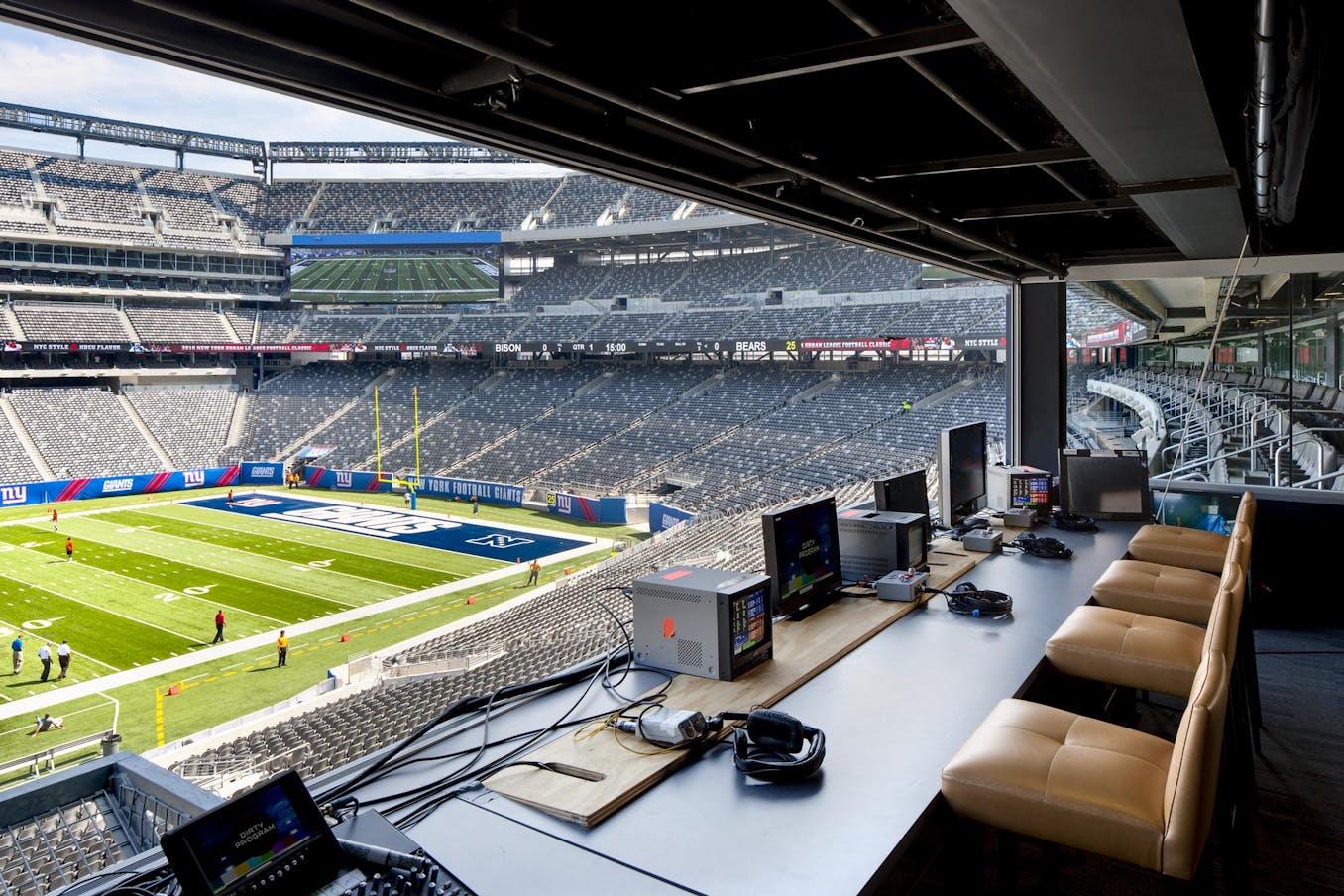 NanaWall HSW50 Open Single Track Sliding Windows - NY Giants and Jets Stadium Press Box-  Field View