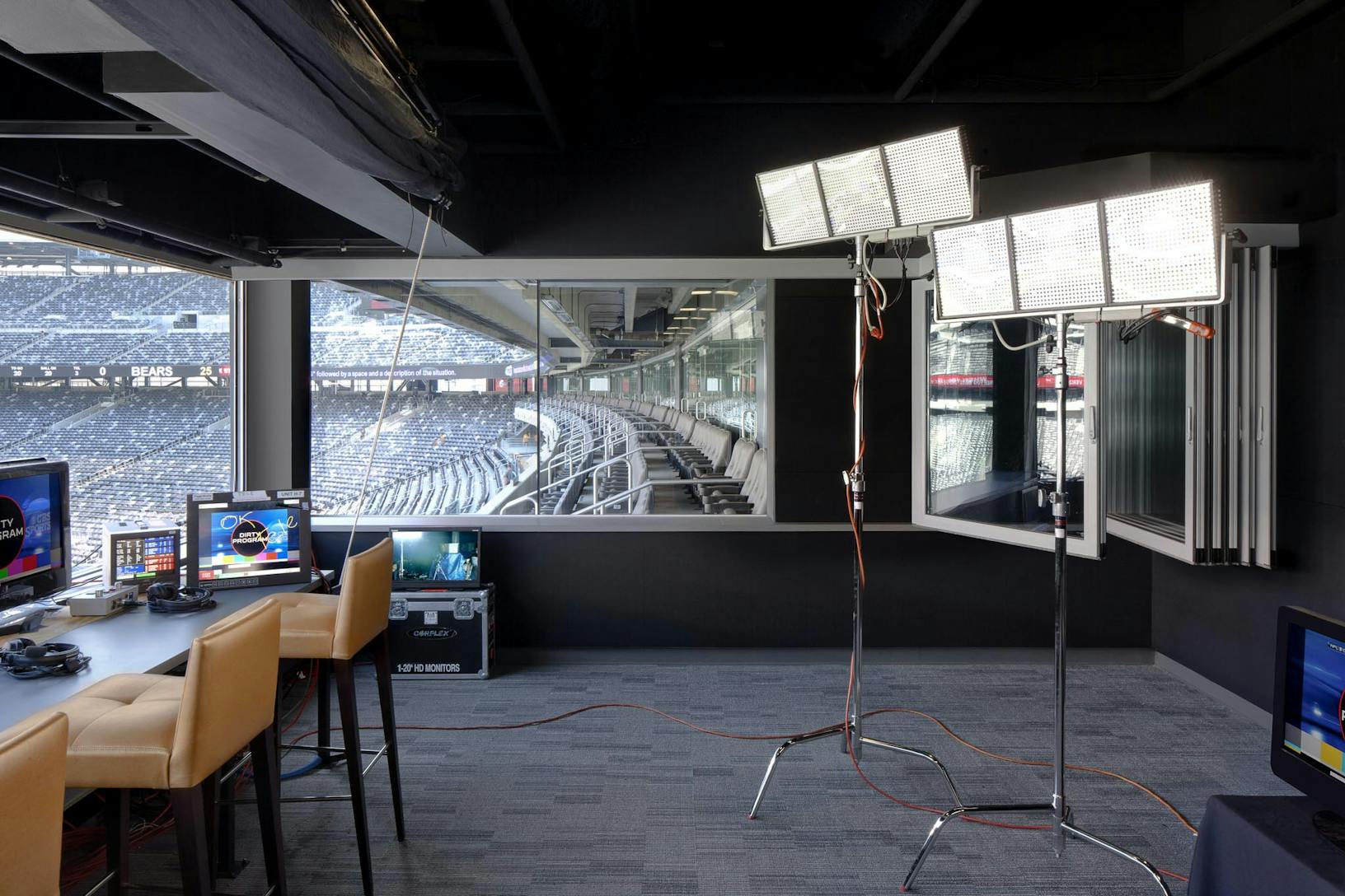 Commercial sliding glass wall at the NY Giants and Jets Stadium