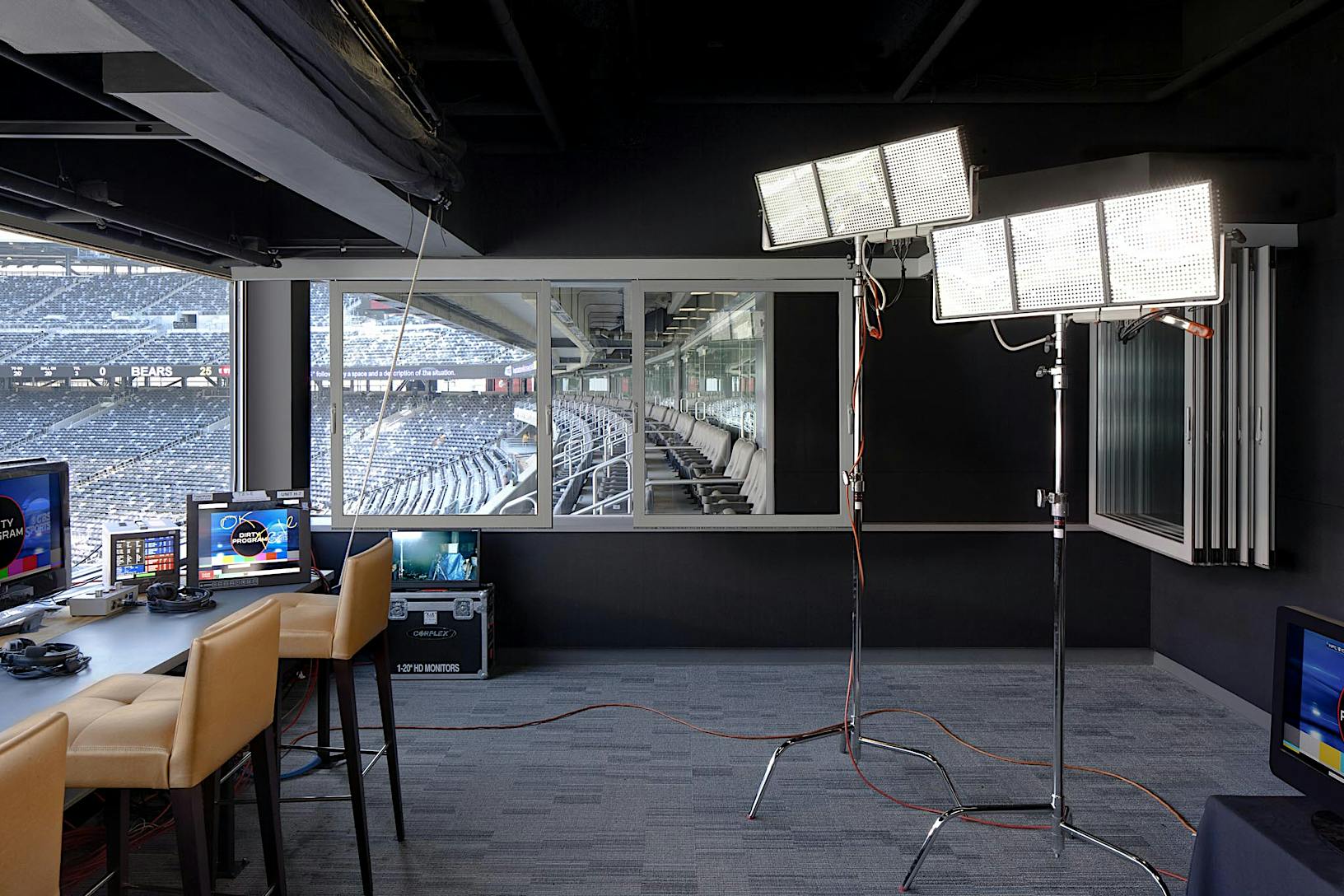 Commercial sliding glass wall at the NY Giants and Jets Stadium