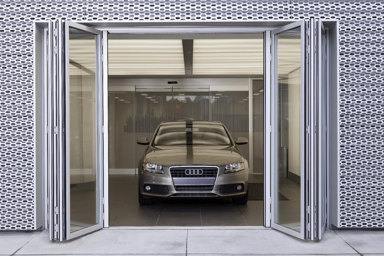Auto showroom commercial glass walls