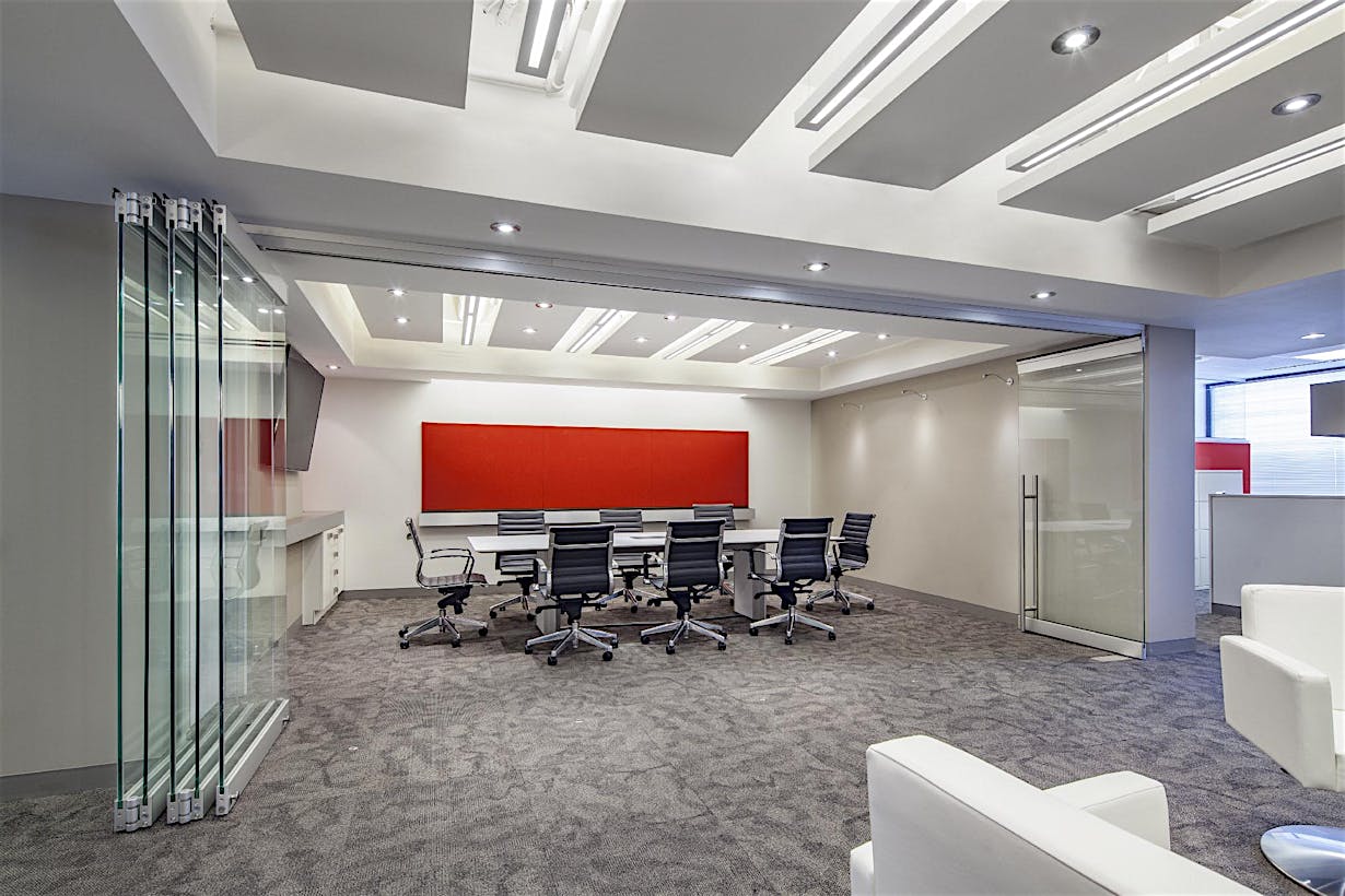 Modern interior conference room all glass walls - CSW75 Folding