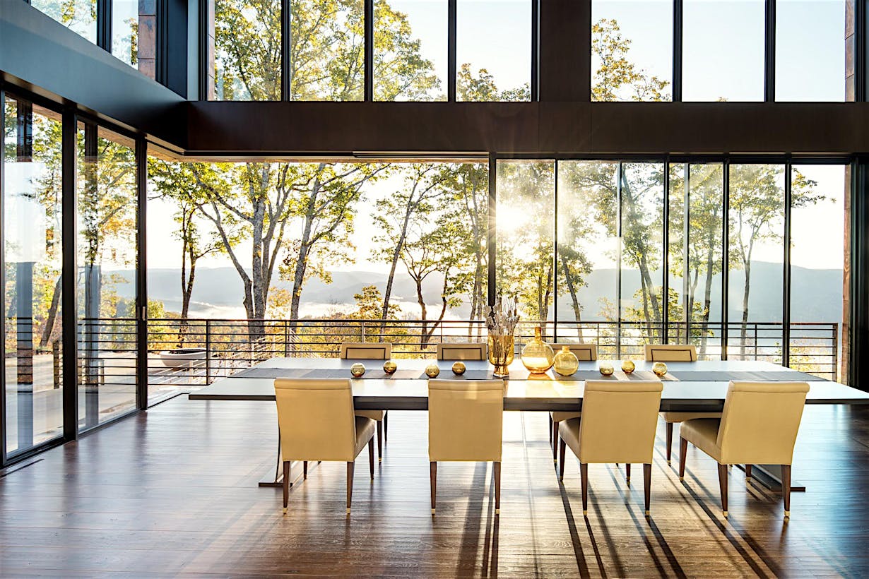 West Virginia home features sliding patio doors that boost natural daylight and promote healthier indoor living