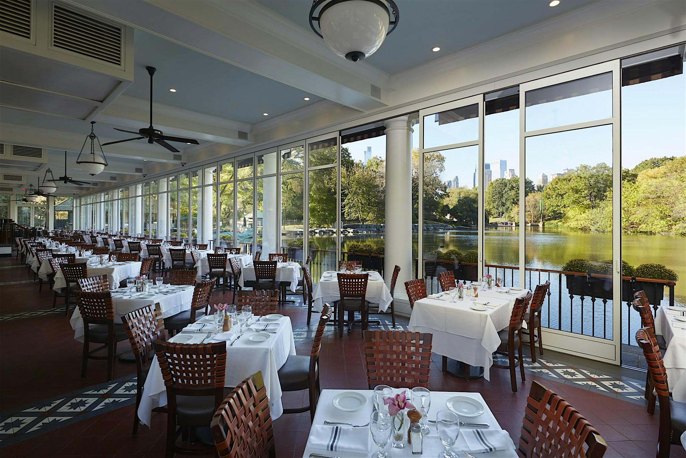 Sliding glass walls at The Loeb Boathouse Central Park - New York, NY