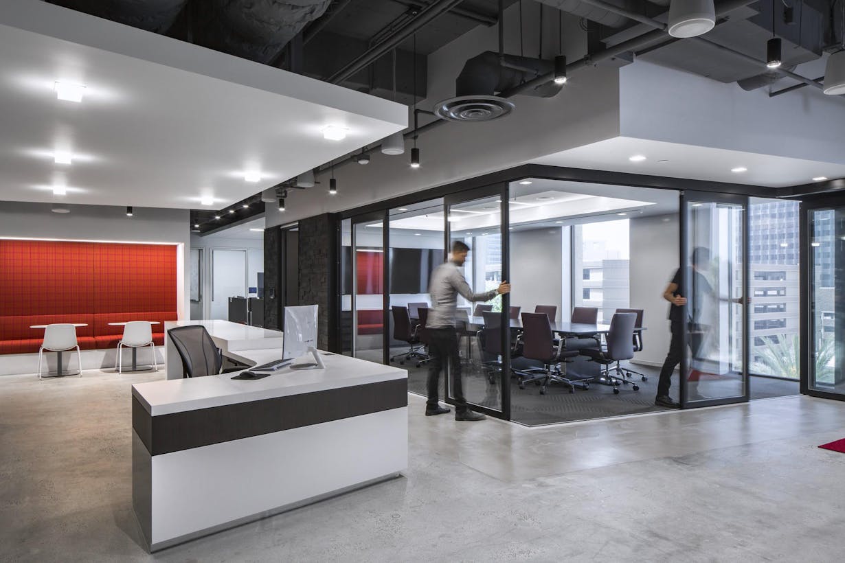 Workspace flexibility with sliding glass walls