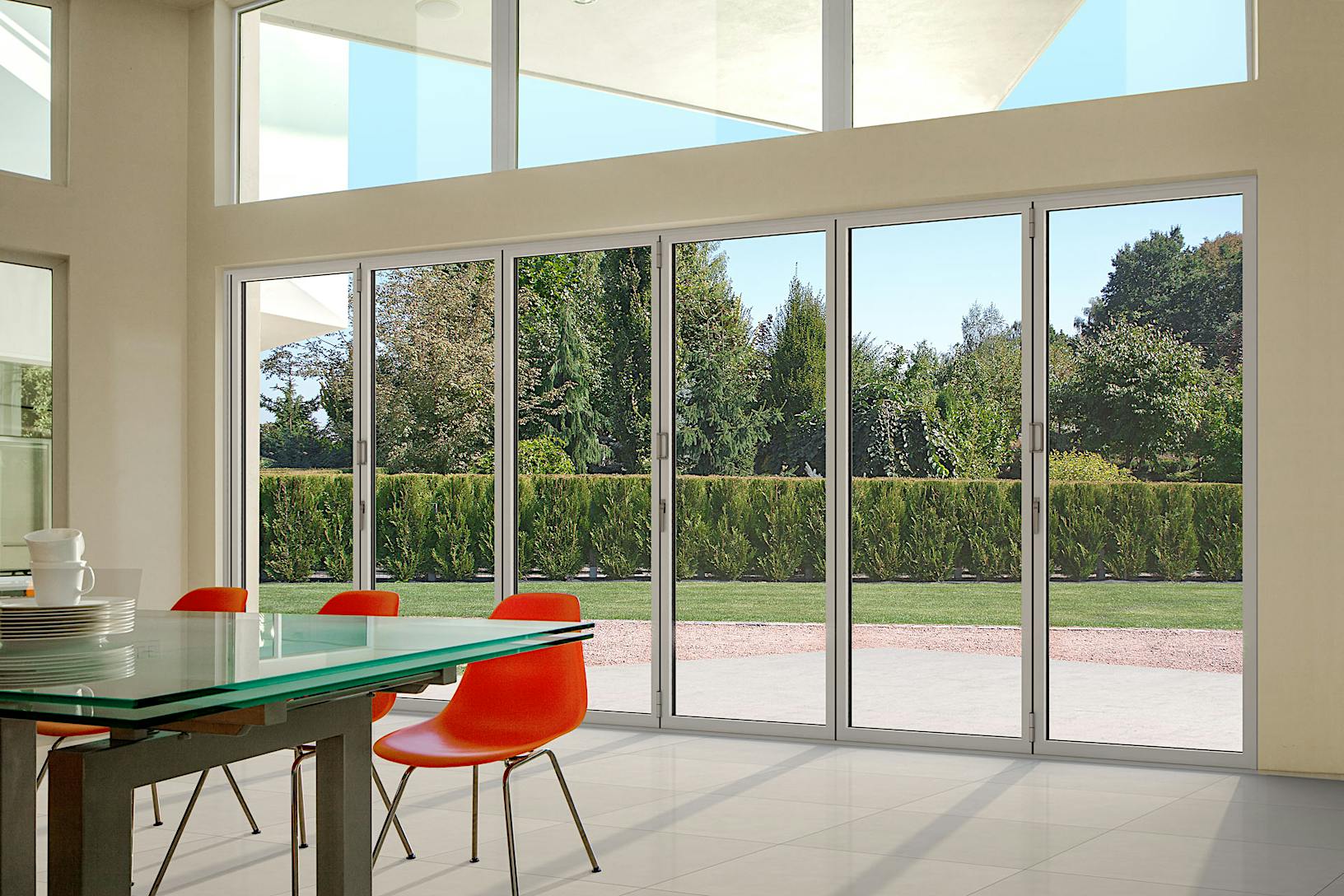 NW Aluminum 640 dining room kitchen - closed glass doors