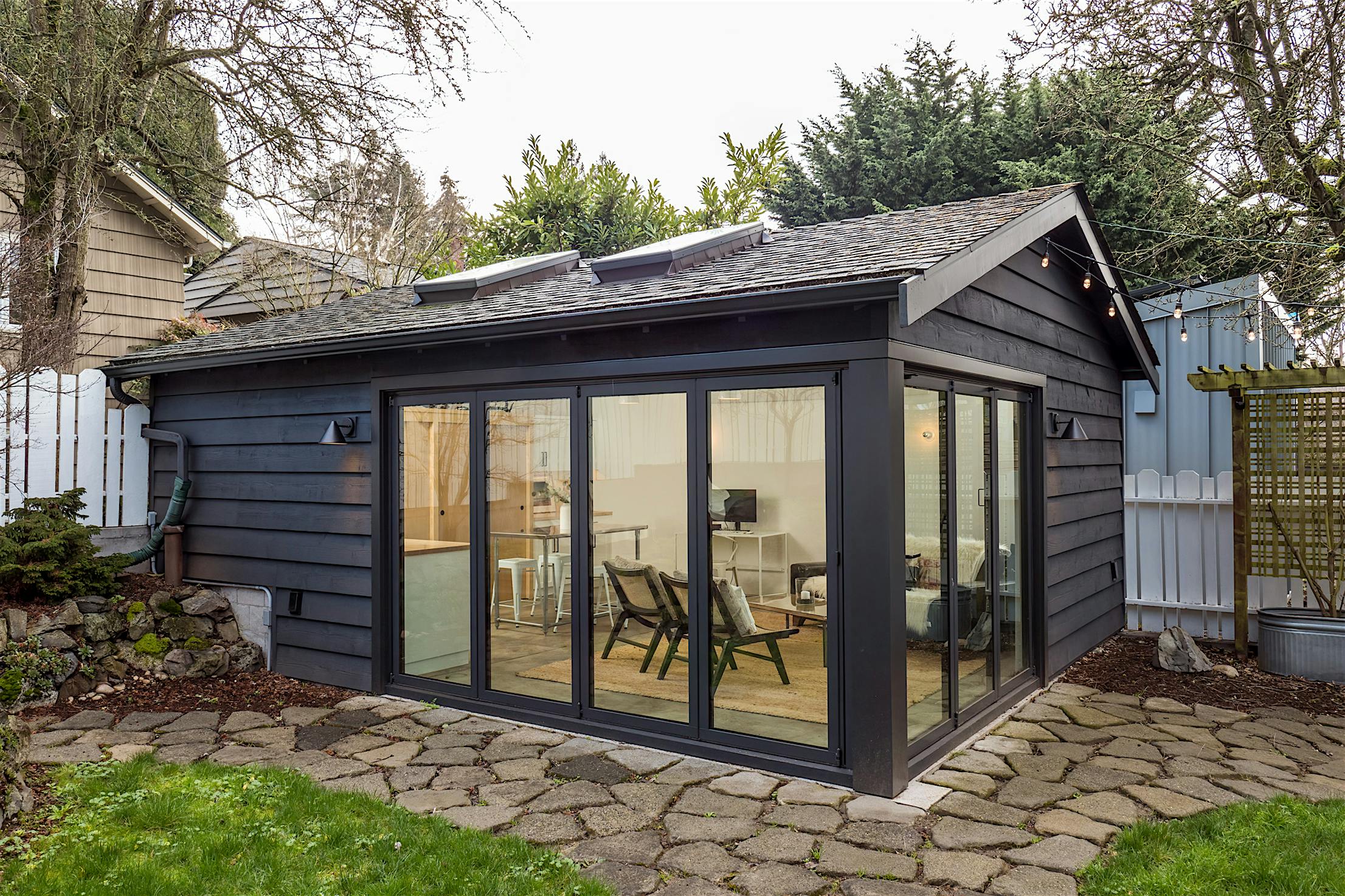 ADU Designs with moveable glass wall systems