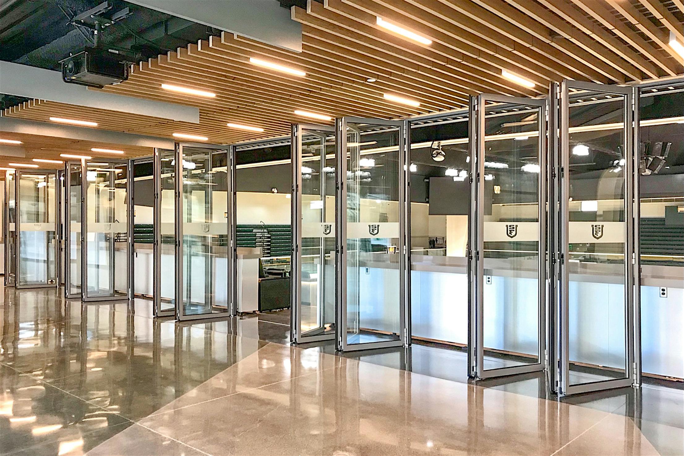 USF Sobrato Center with acoustical glass walls