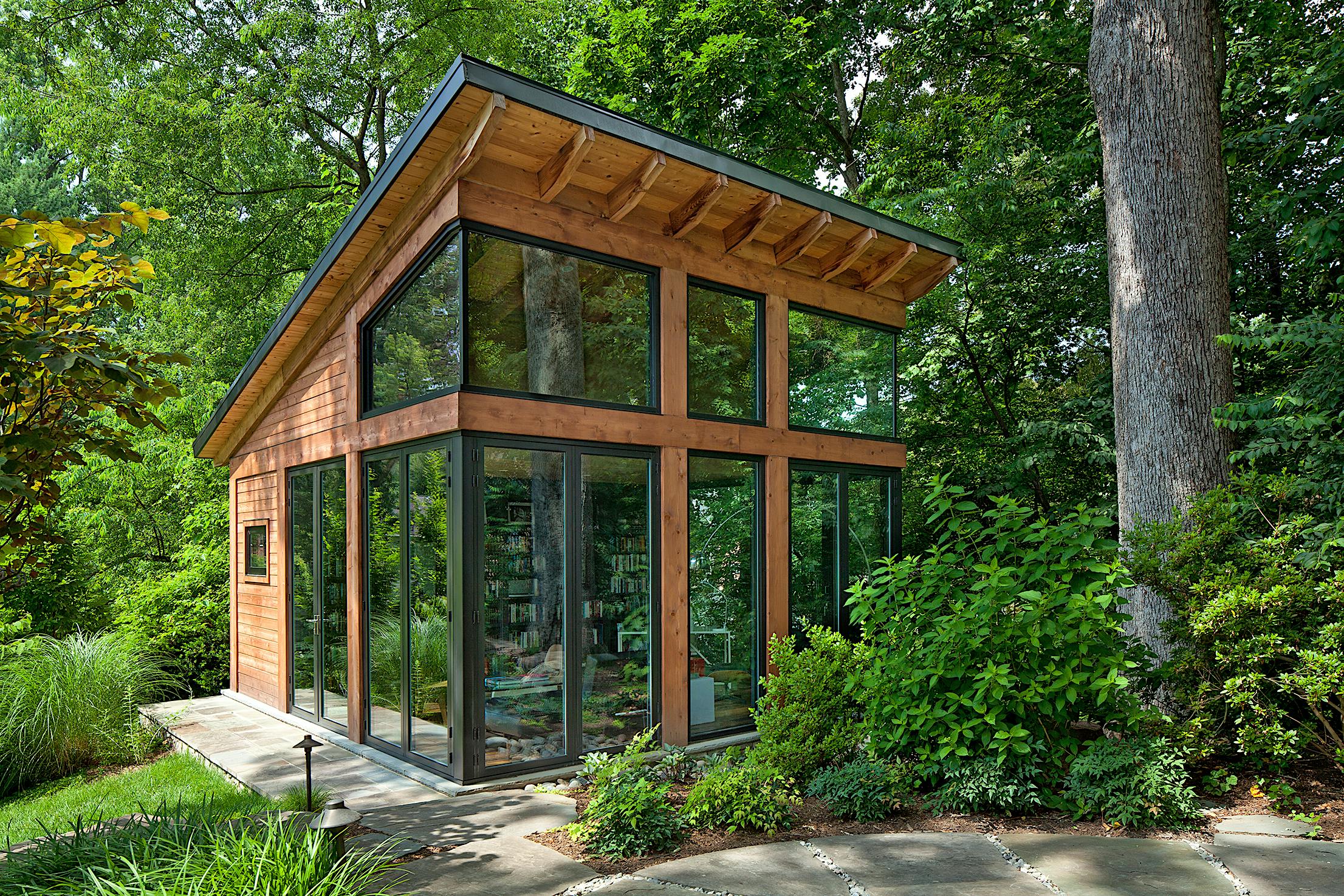 Writers Studio Virginia ADU - Open Corner Folding Glass Walls