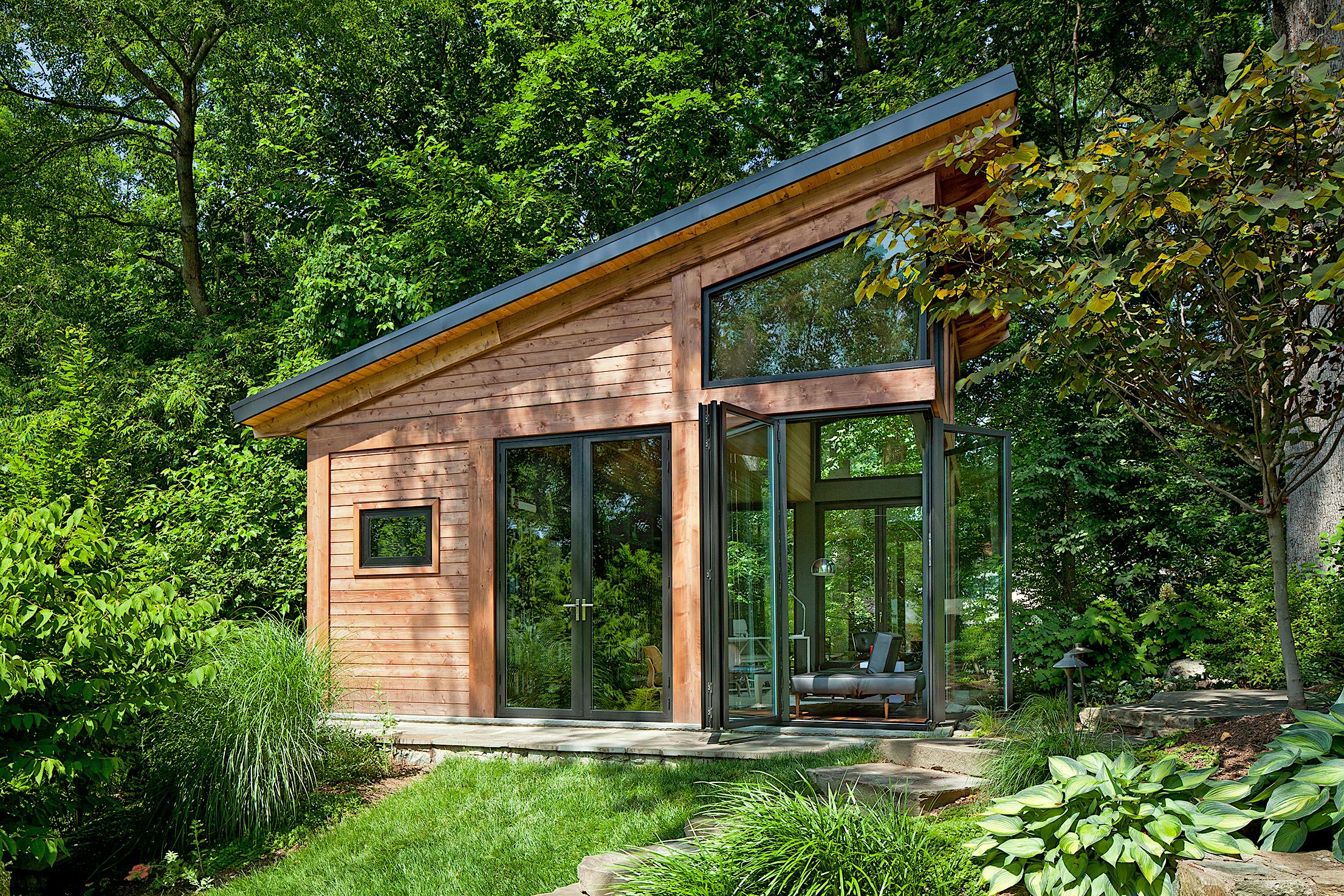 Writers Studio Virginia ADU- Zero Post Corner Folding Glass Walls