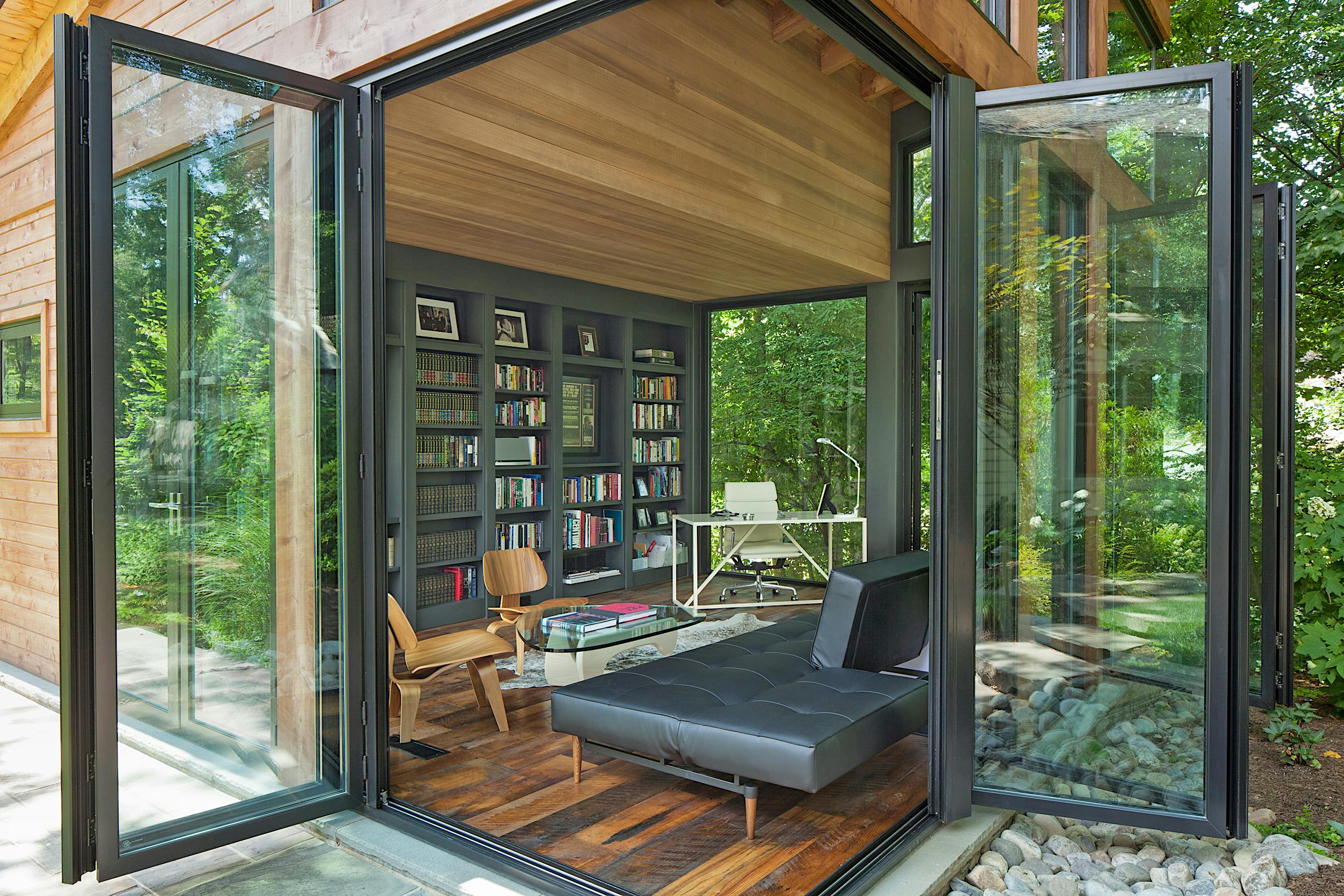 Writers Studio Virginia ADU - Zero Post Corner Folding Glass Walls
