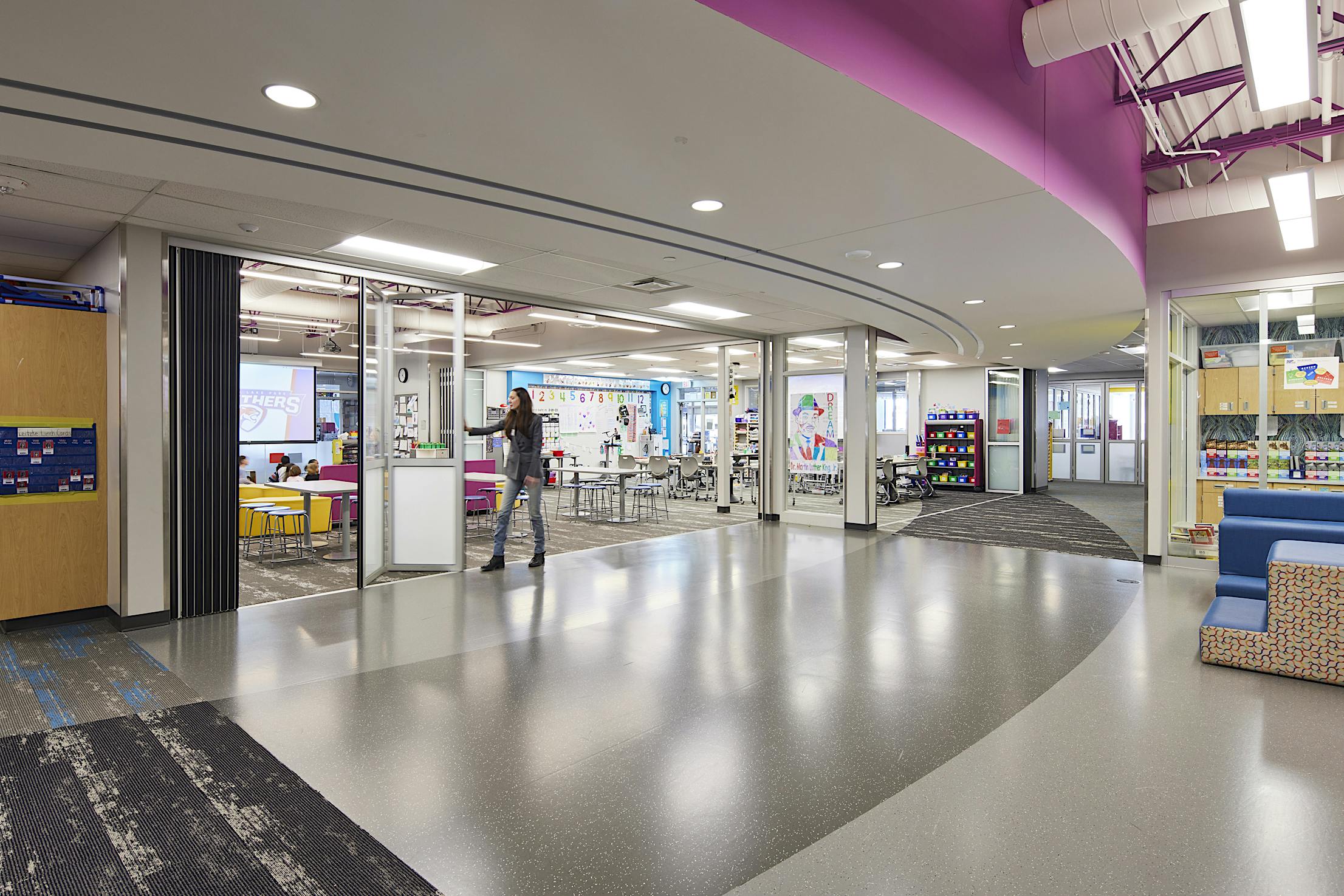 Centerview Elementary Classroom Opening Glass Walls