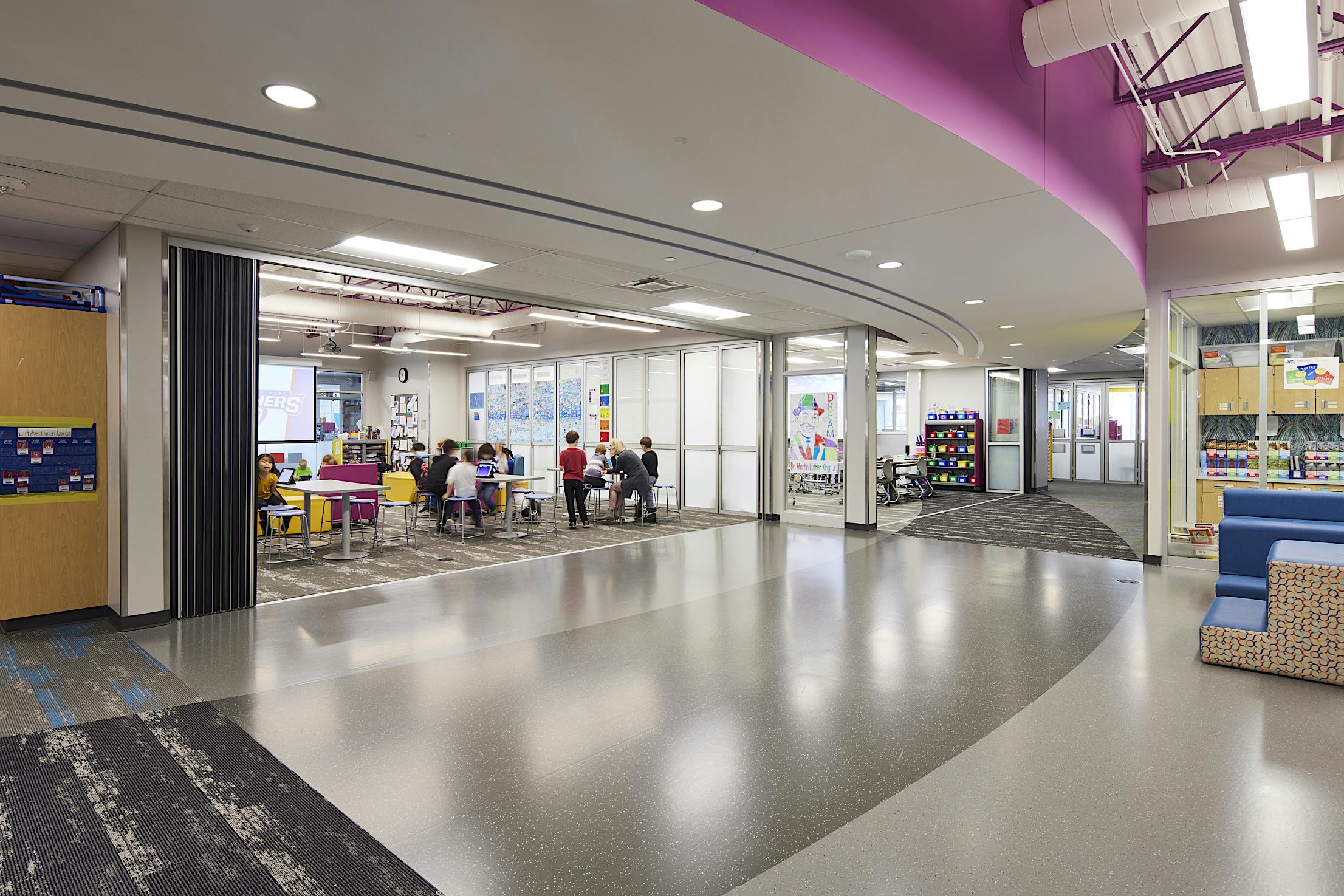 Centerview Elementary Classroom Opening Glass Walls