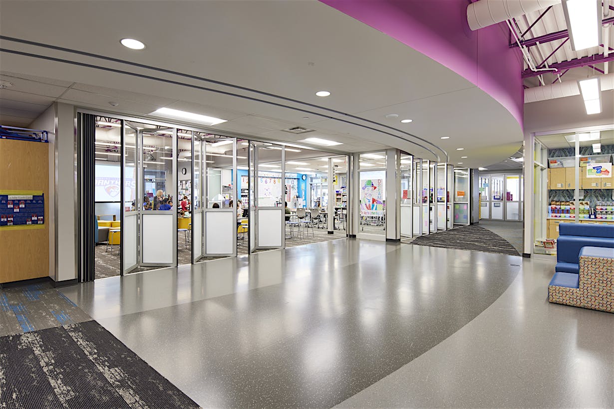 School Multipurpose Rooms Glass Walls Design