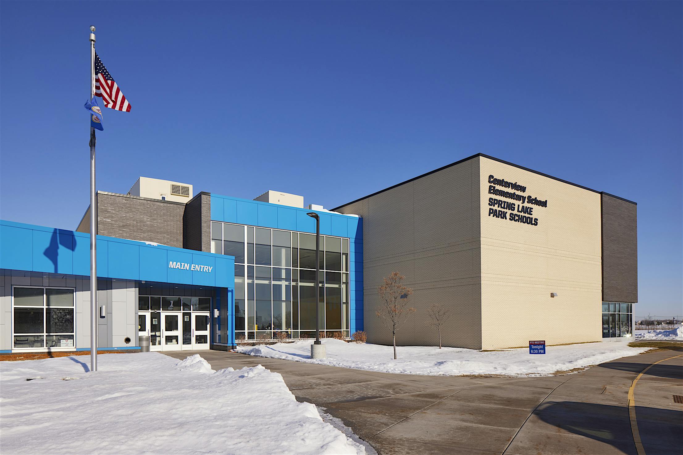 Centerview Elementary School Exterior - Folding Glass Walls