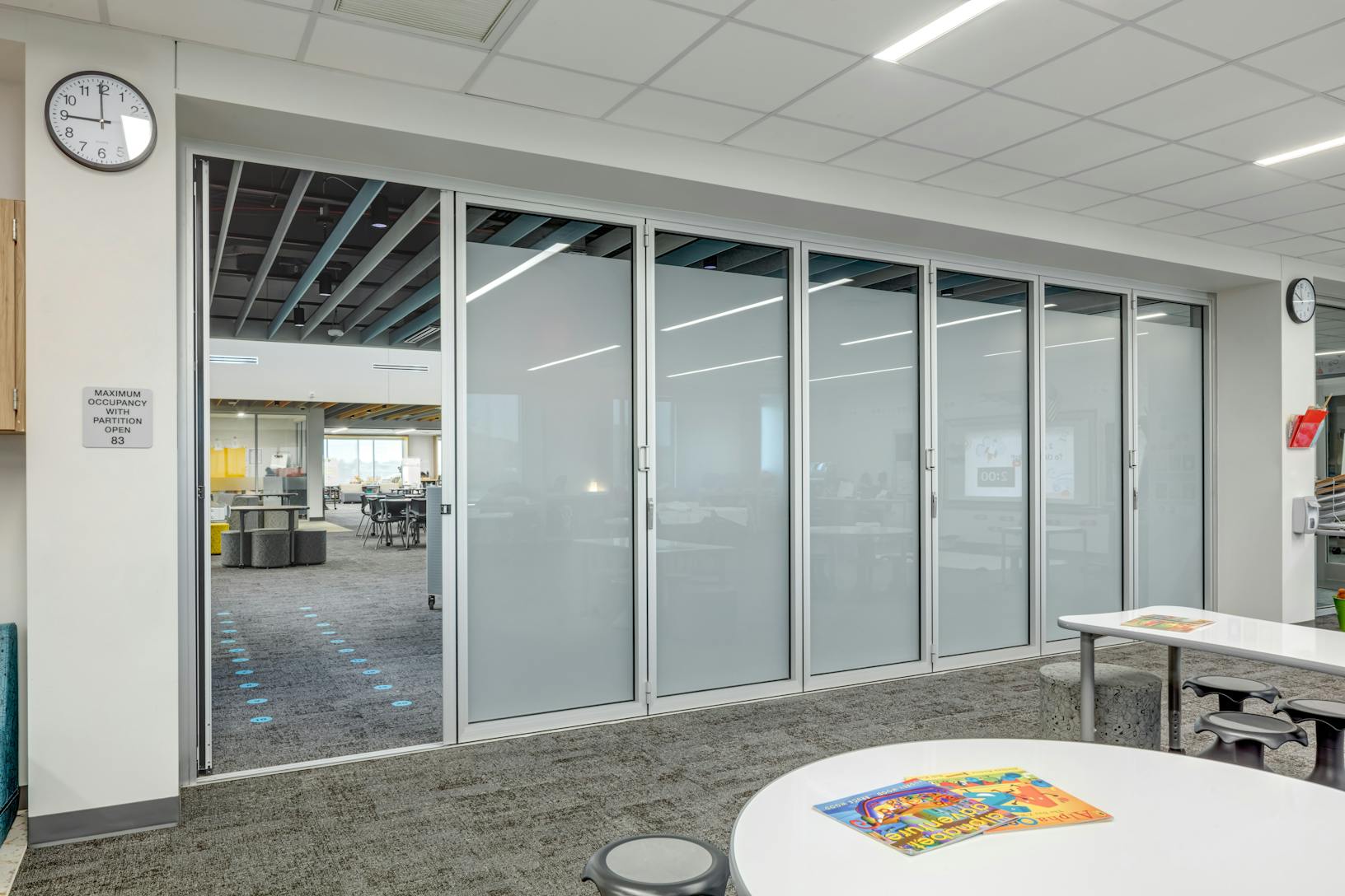 Acoustical movable glass walls- Swing panel exterior 