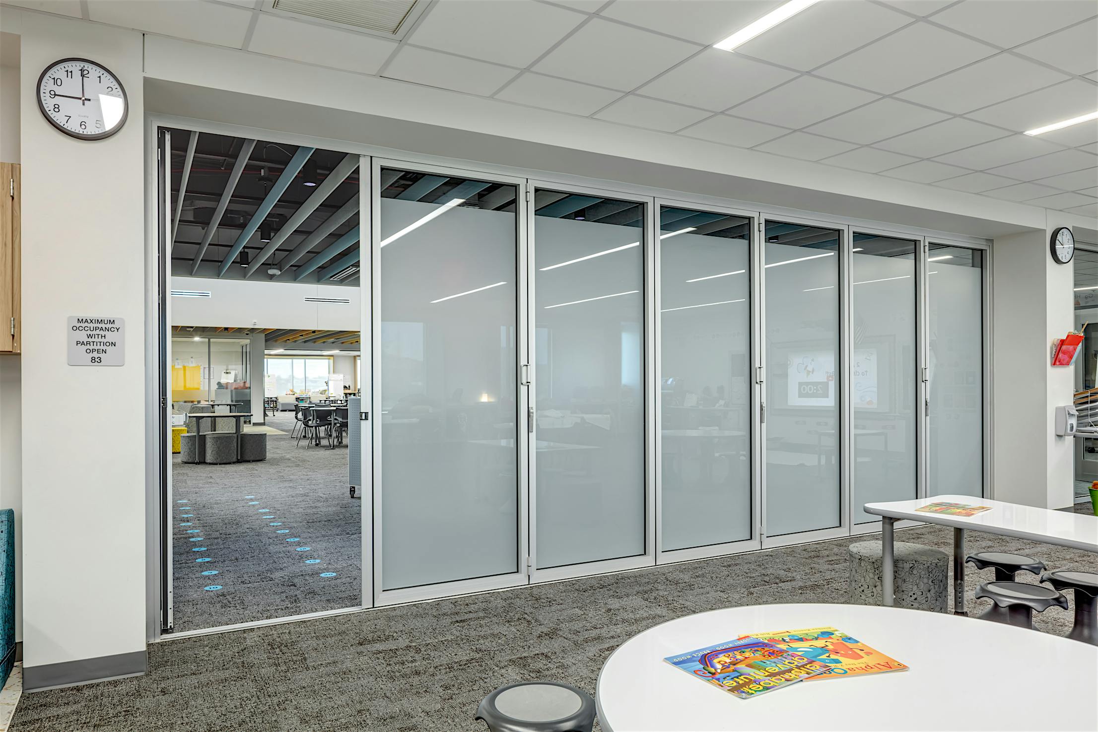Acoustical movable glass walls- Swing panel exterior