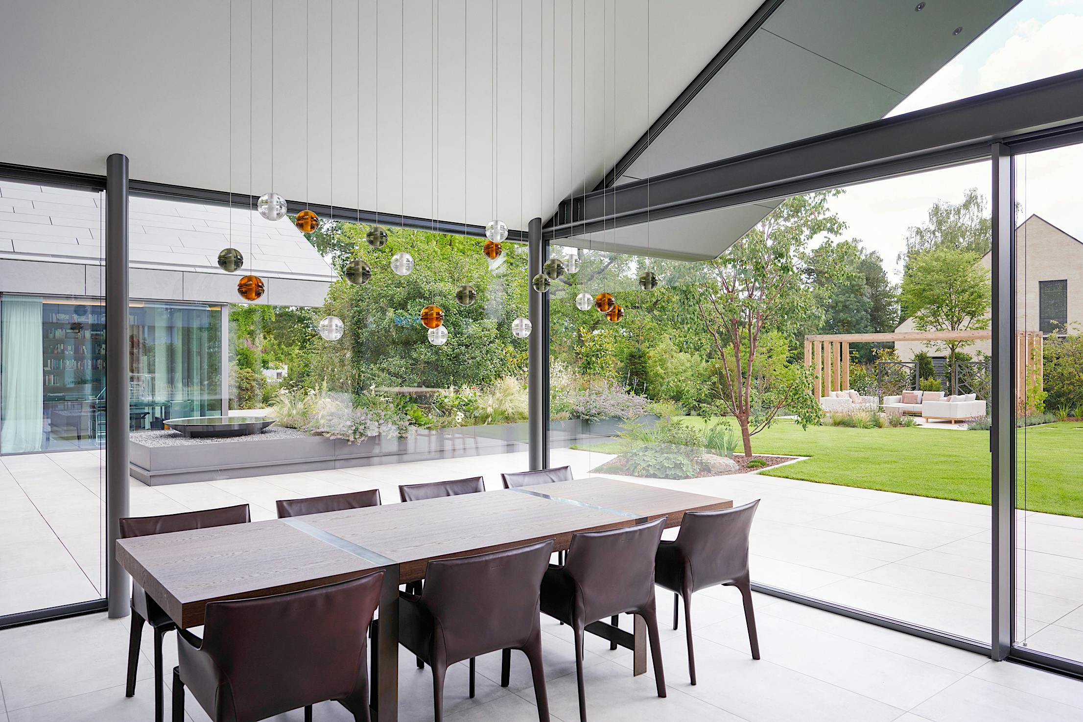 Dining Room with sliding patio doors - interior day view