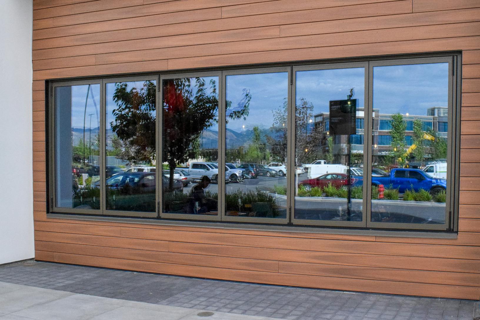 Restaurant exterior folding doors