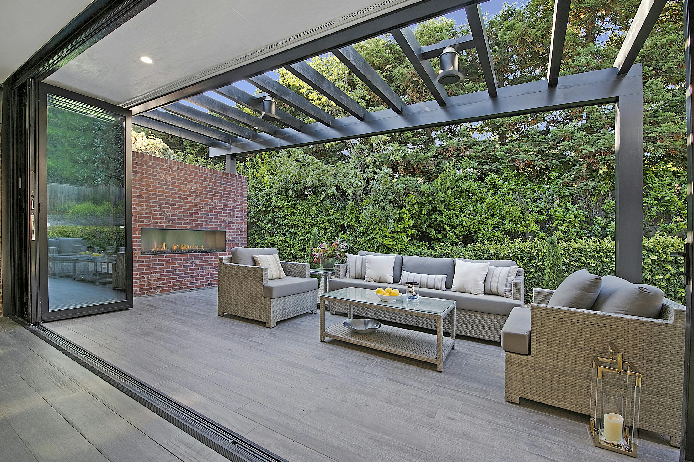 Modern ADU with folding patio doors