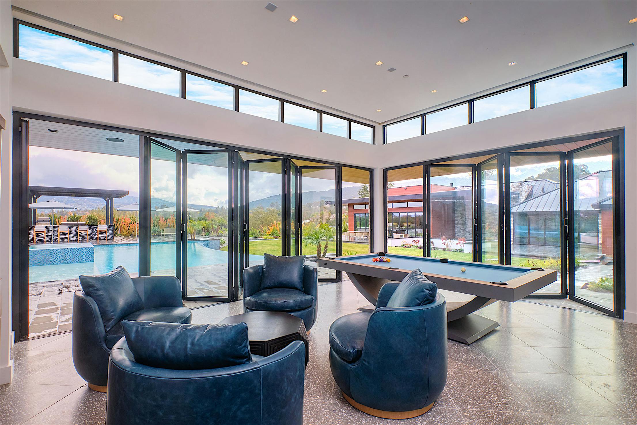 ADU features a SixFold panel set configuration unique to Generation 4 folding glass walls