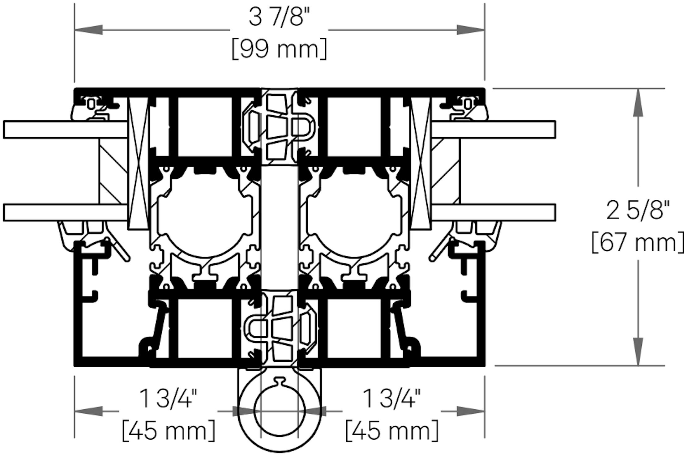 NanaWall Bionic Turtle® single piece thermal break details