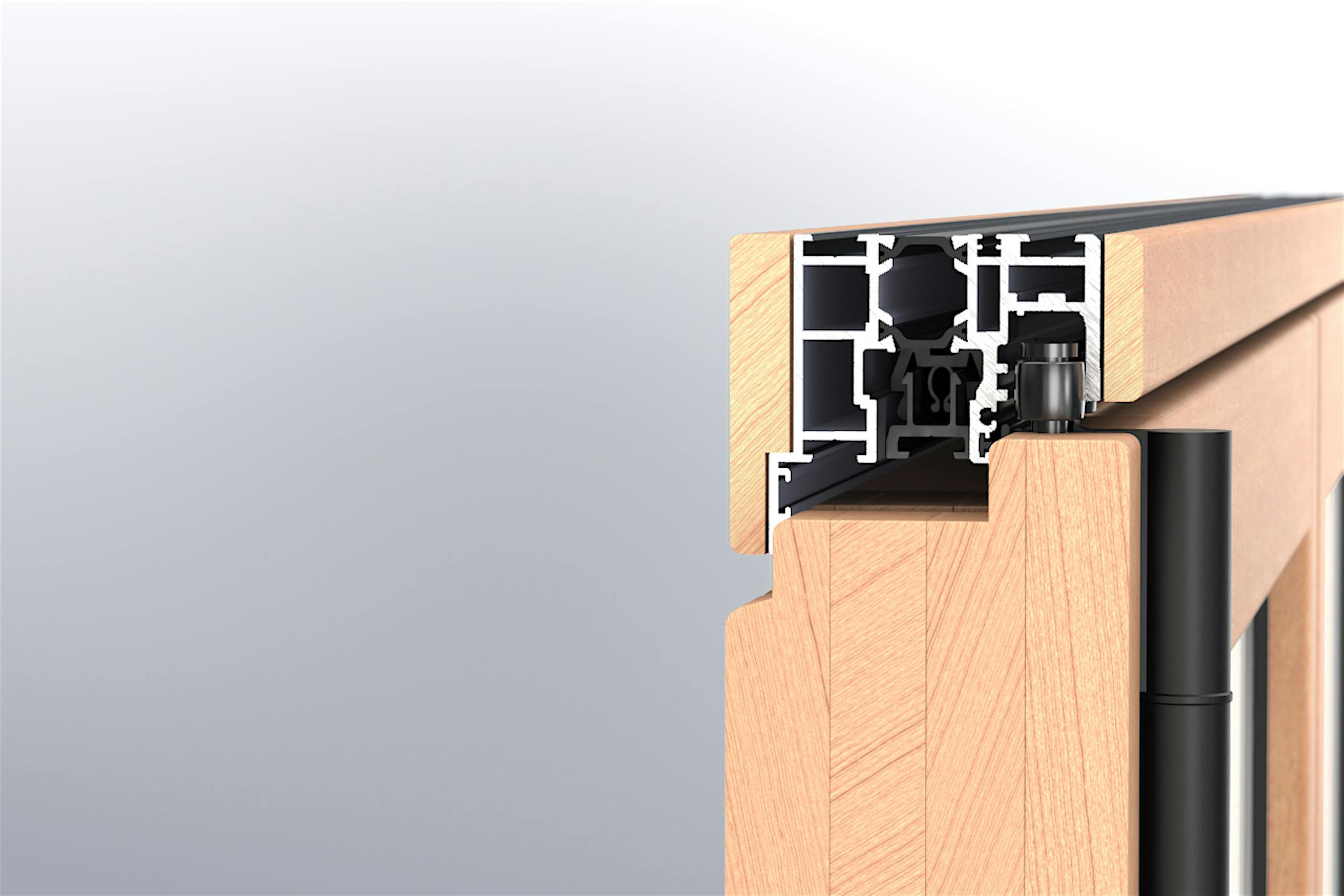 NanaWall NW Wood 540 Standard Head Track with Insert