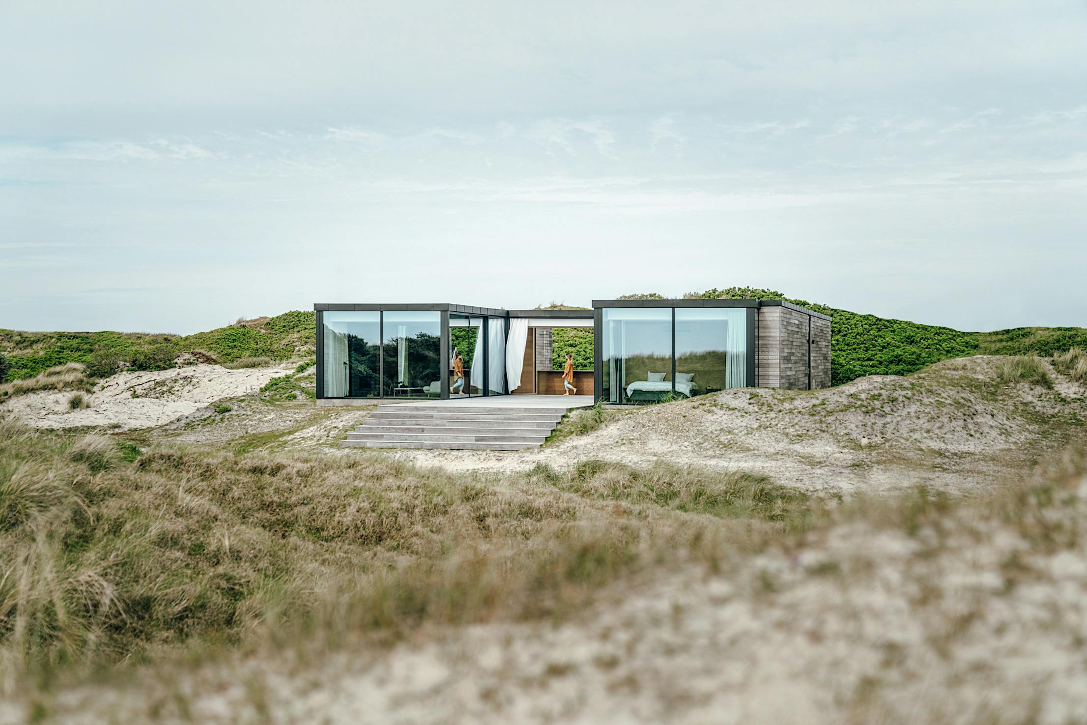 resilient residential design with sliding glass doors