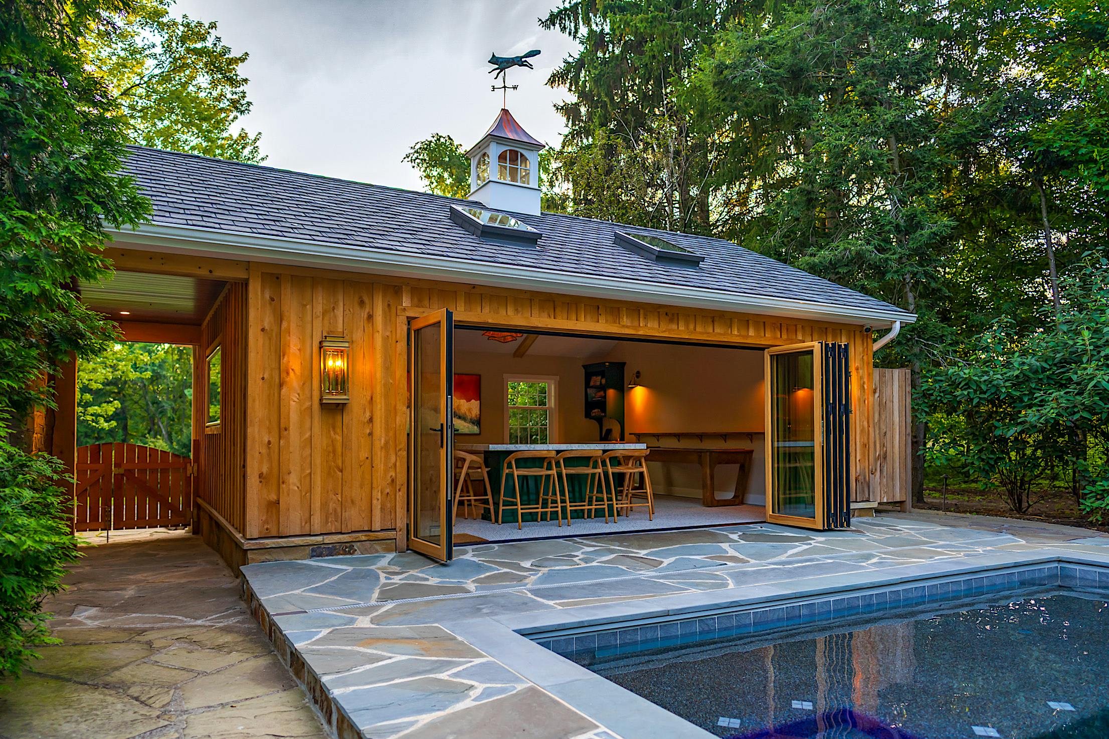 NanaWall wood framed bifold doors