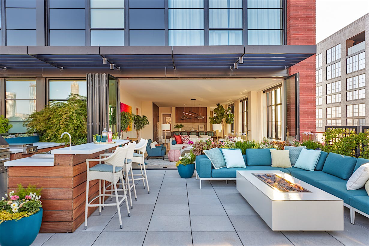 Aluminum folding patio doors