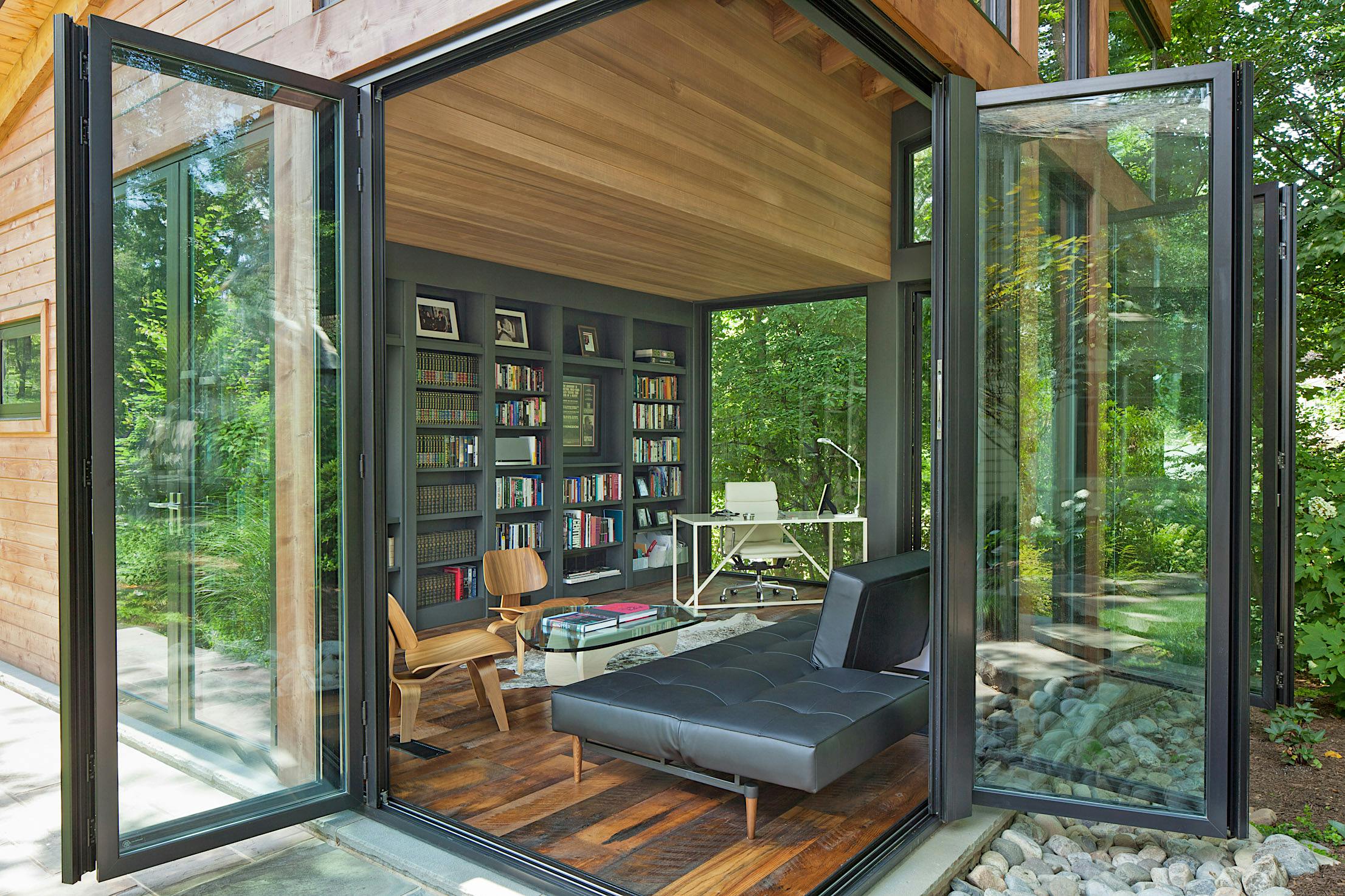 open corner folding glass door system