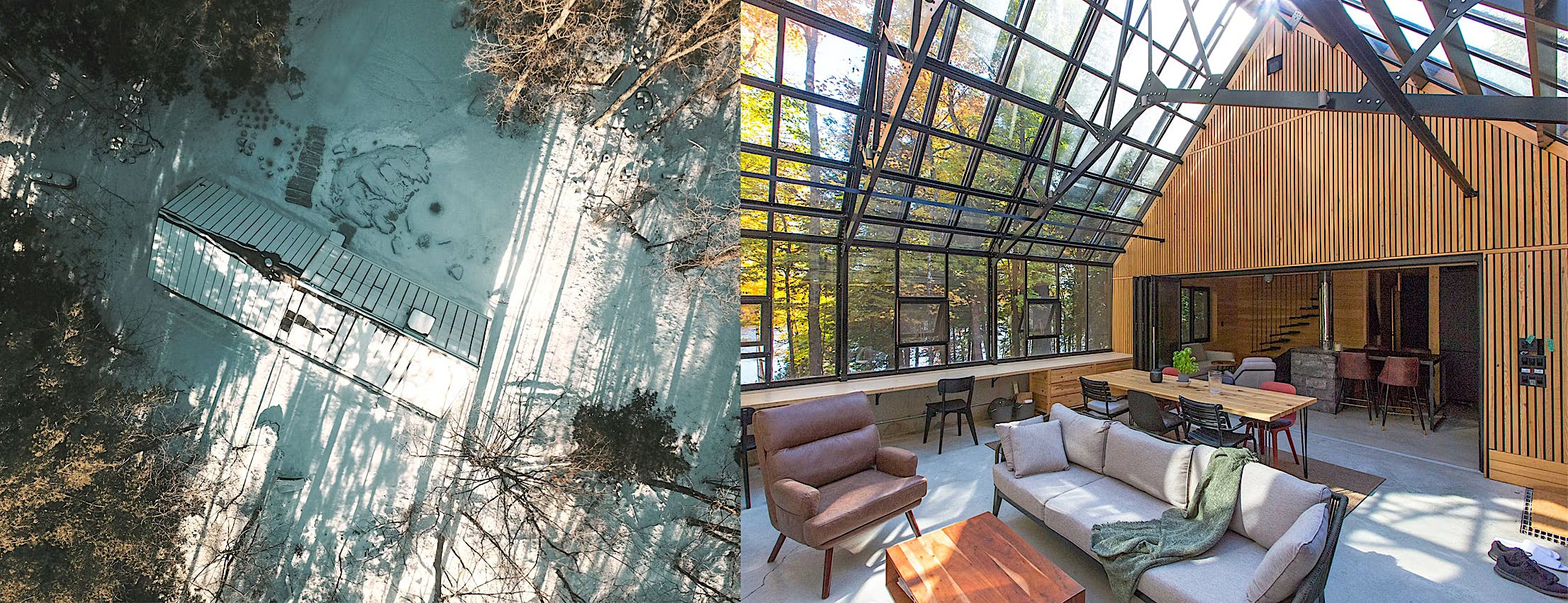 cold weather opening glass door for winter environements