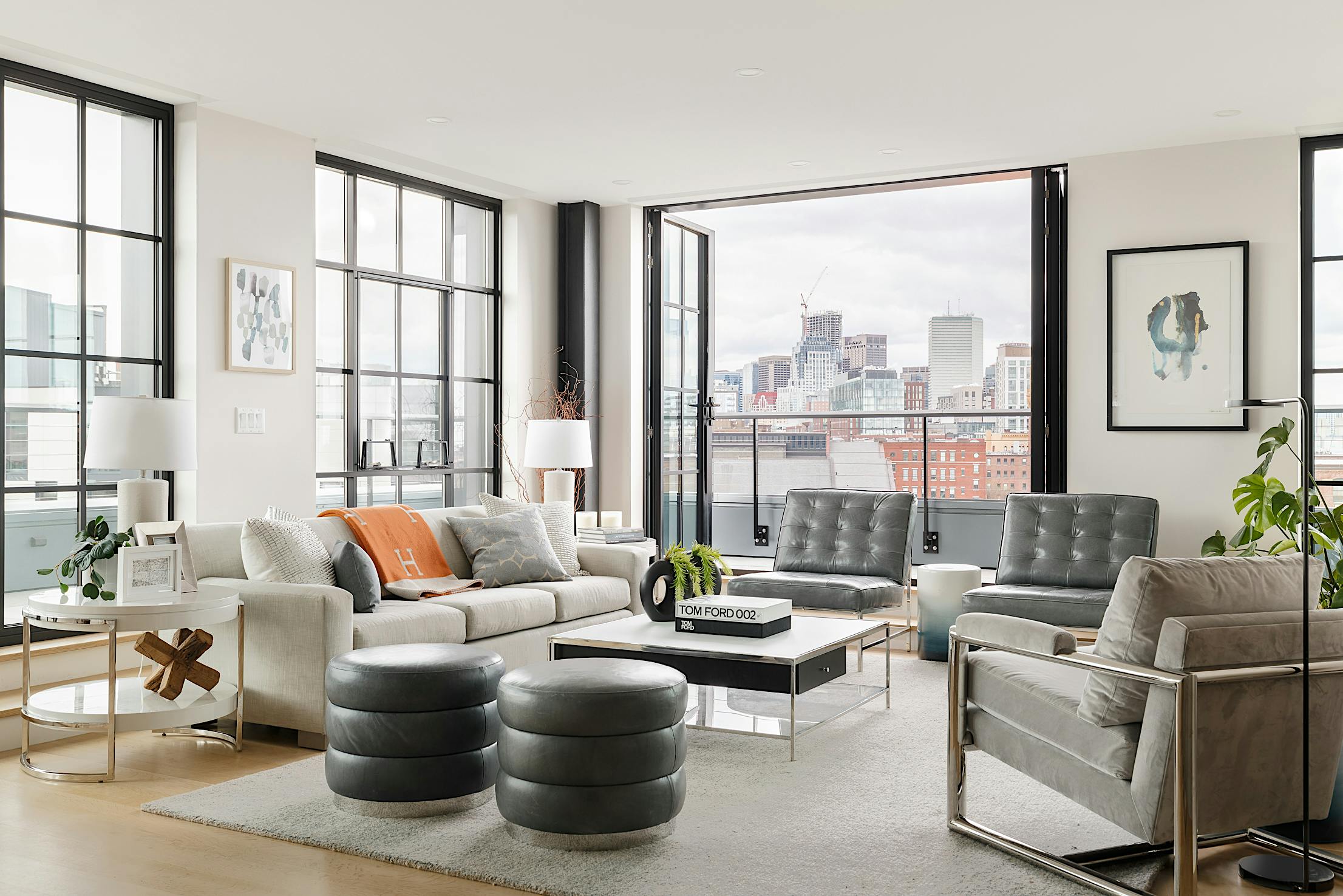 Bifold glass doors in multifamily
