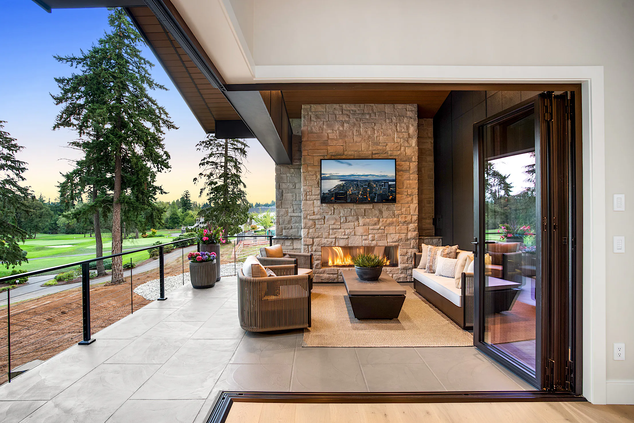 Open Build Corner Organic Modern Masterpiece Features a NanaWall Open Corner Folding ...