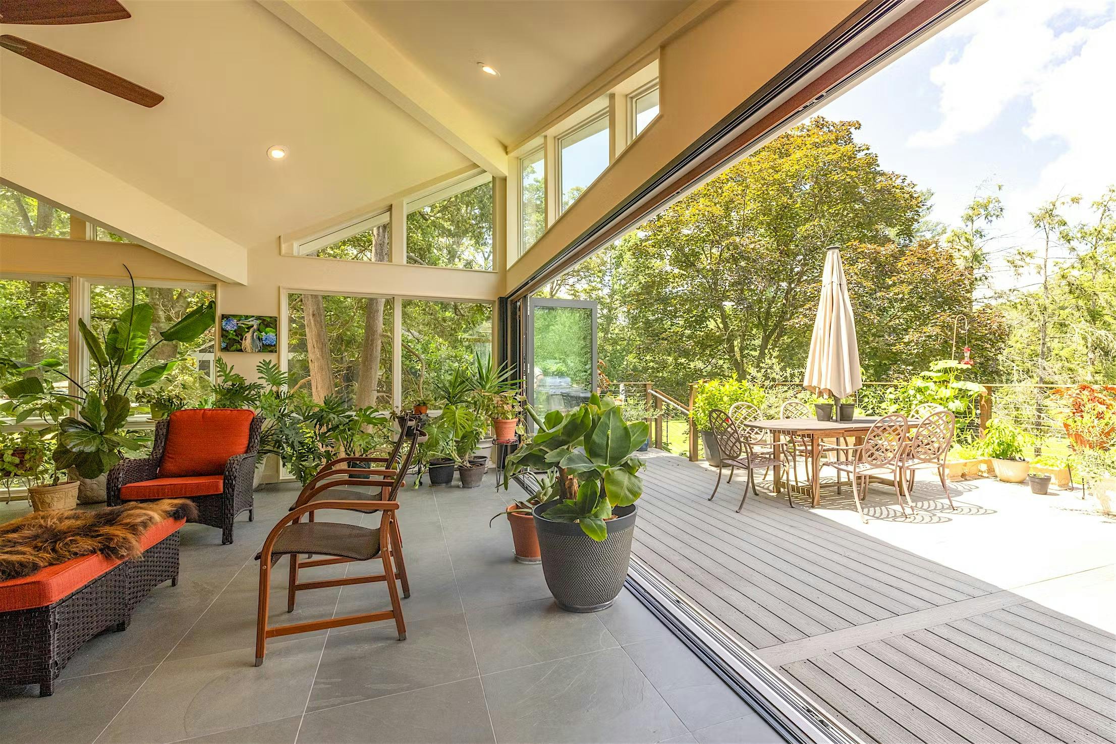 opening glass wall patio doors