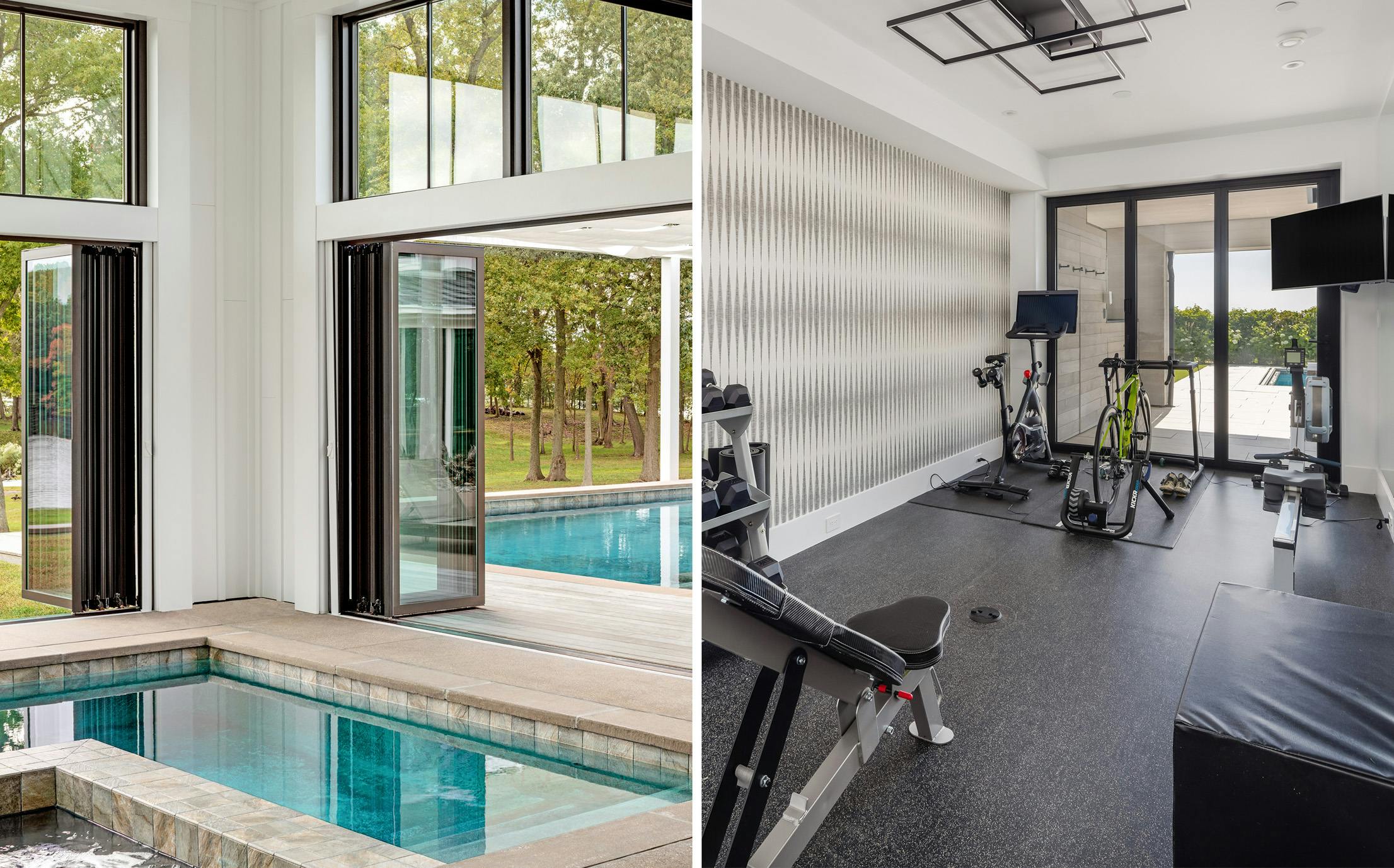 opening glass doors in wellness design