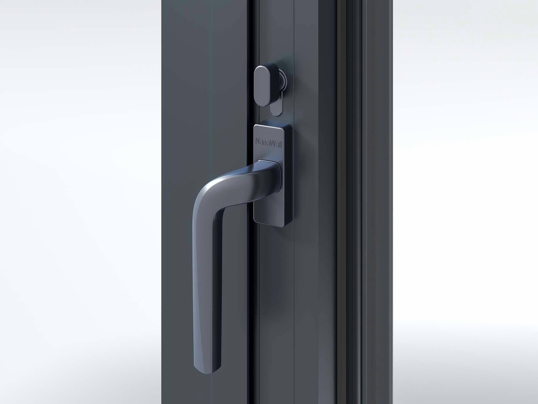NanaWall SL70, SL73 Black finish cranked handle with thumb