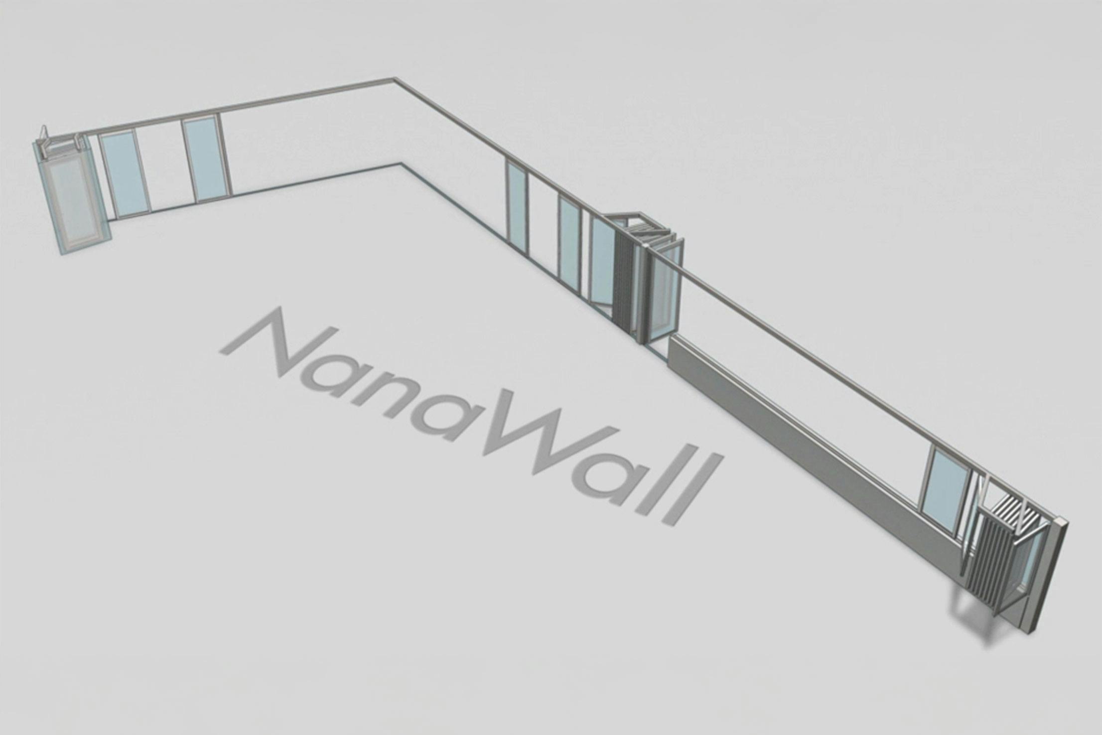 NanaWall window-door combination configuration: operable windows and glass doors integrated in one opening