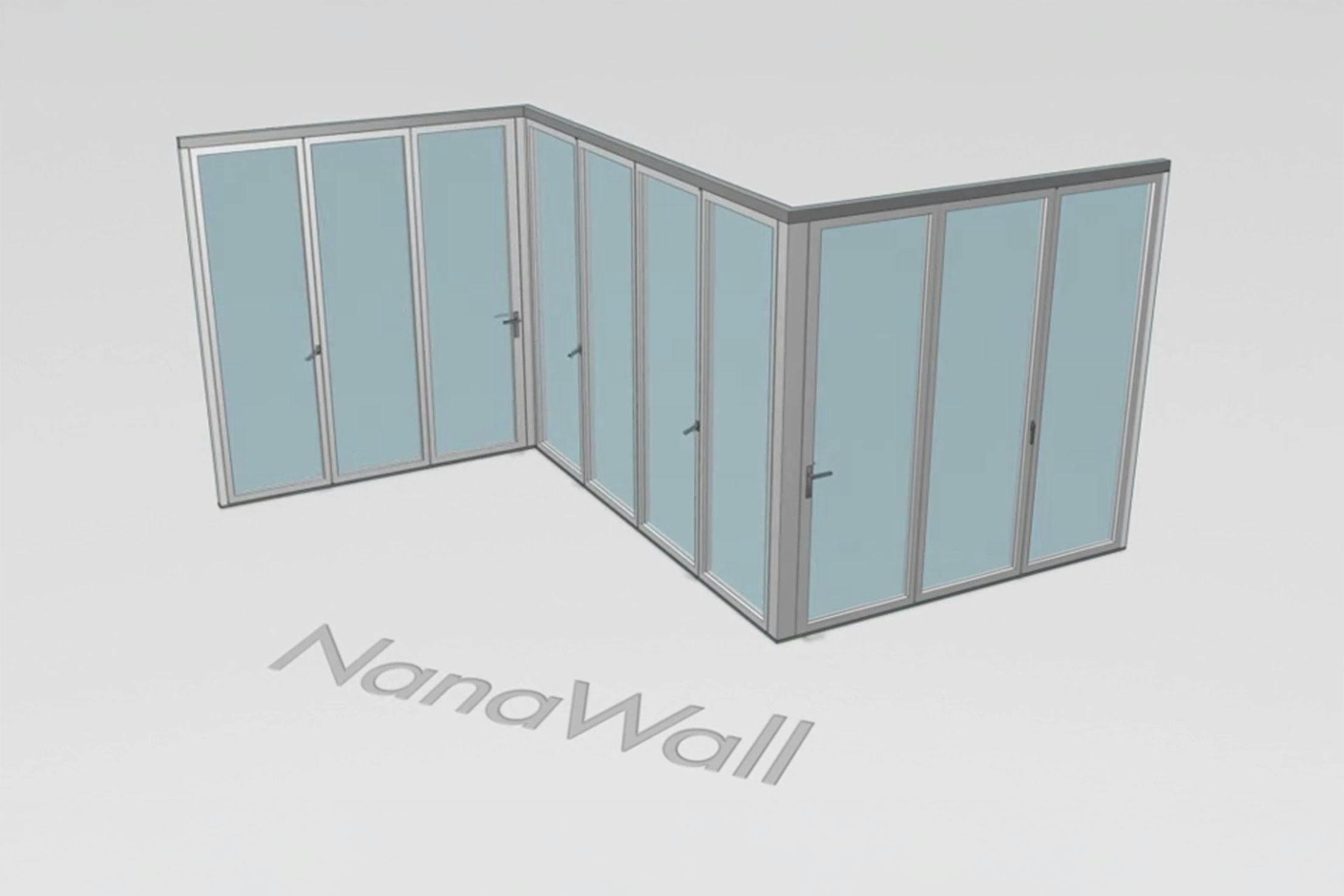 NanaWall specialty configuration: 10-panel Z-shaped folding glass door