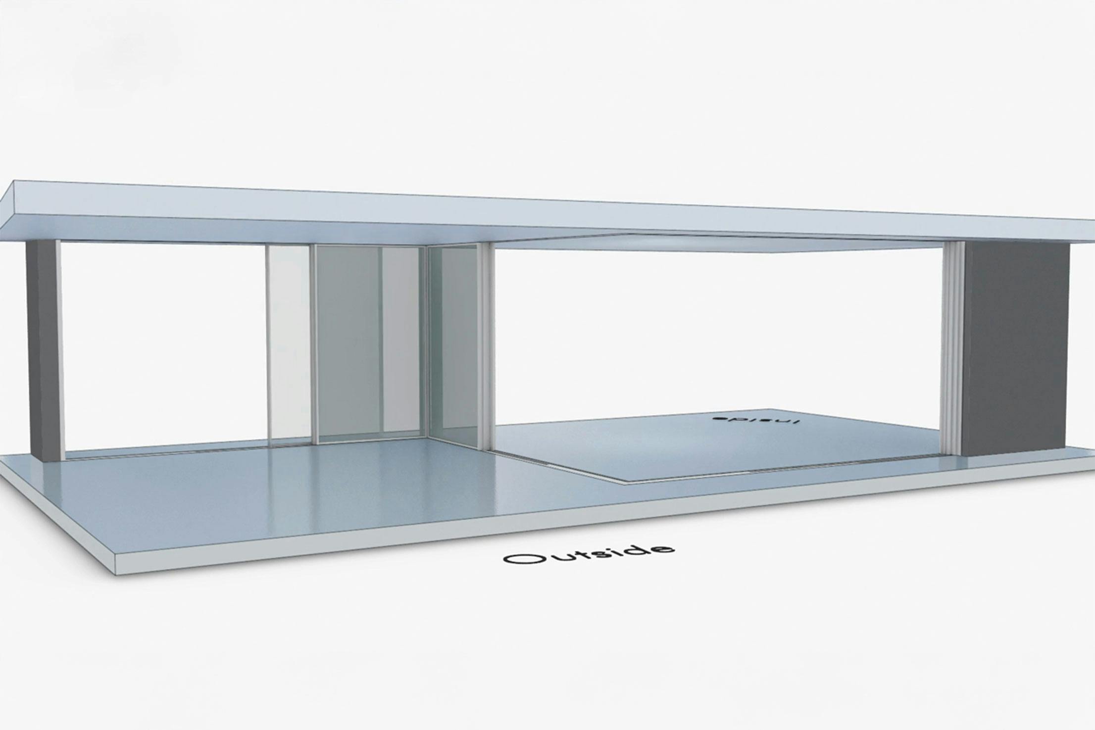 NanaWall Cero II Z-shape open corner configuration: multi-panel sliding glass wall with 90° corners and panels sliding across three connected openings (PXX-90, XXO-90, OXX)