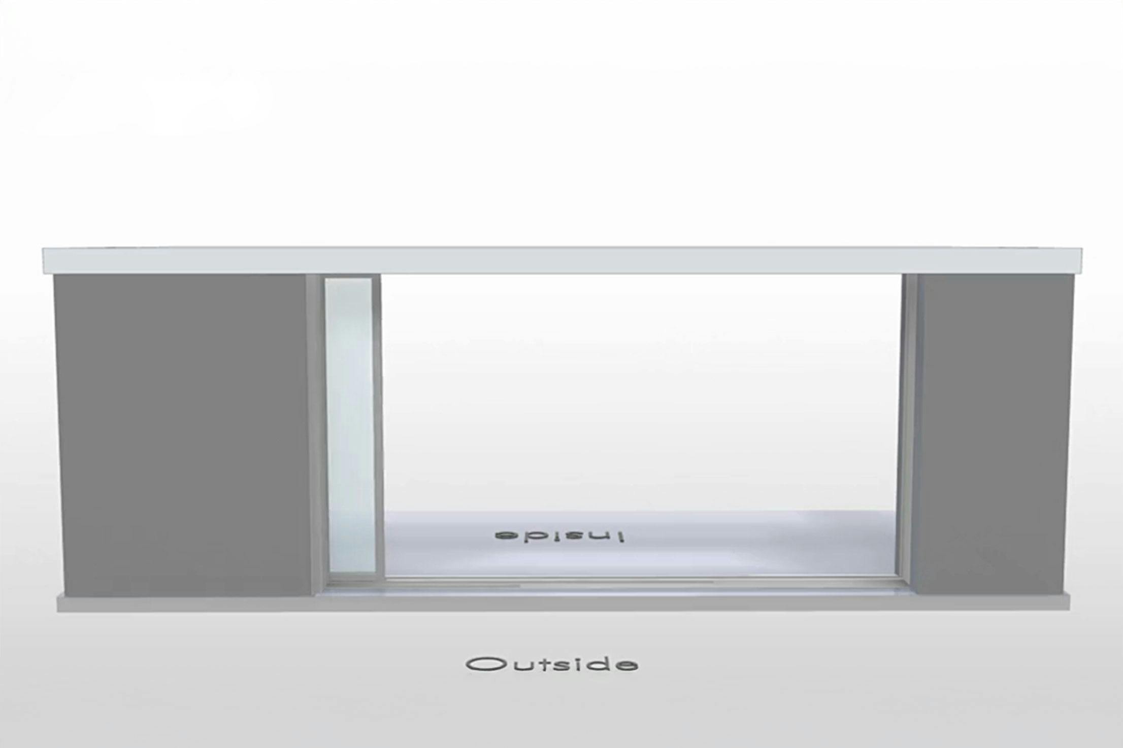 NanaWall CERO III pocketing configuration: 3-panel sliding glass wall with panels sliding into a concealed wall pocket (XXXP)