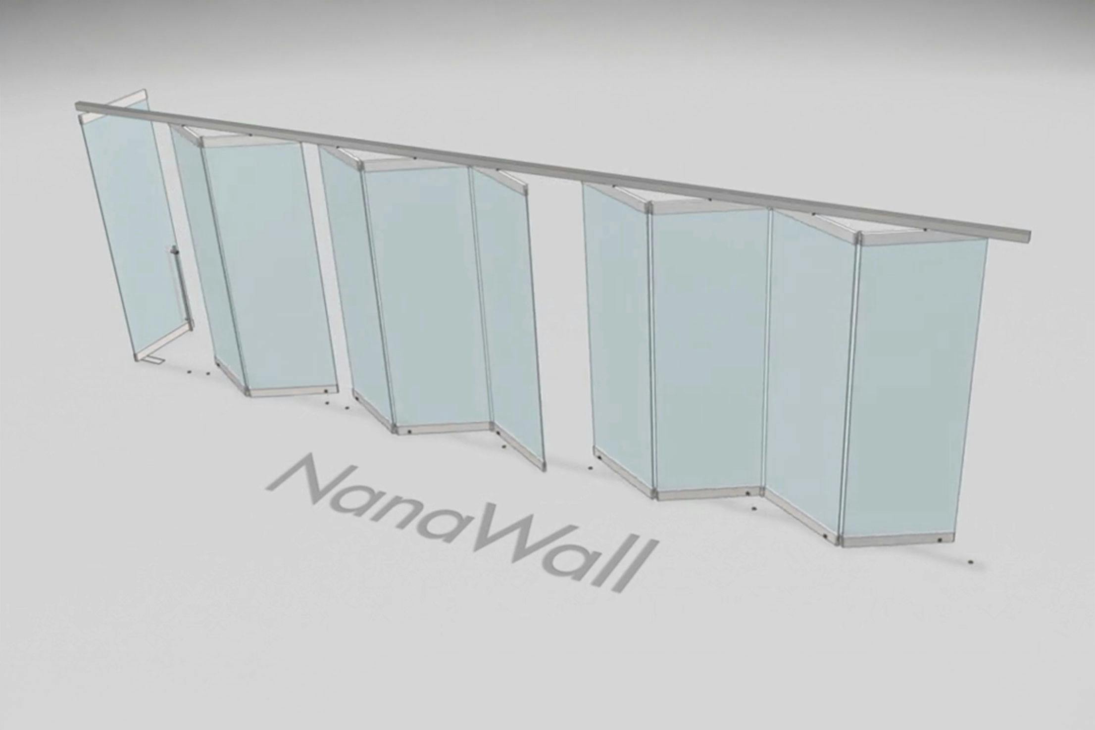 NanaWall specialty configuration: paired panels folding glass door system