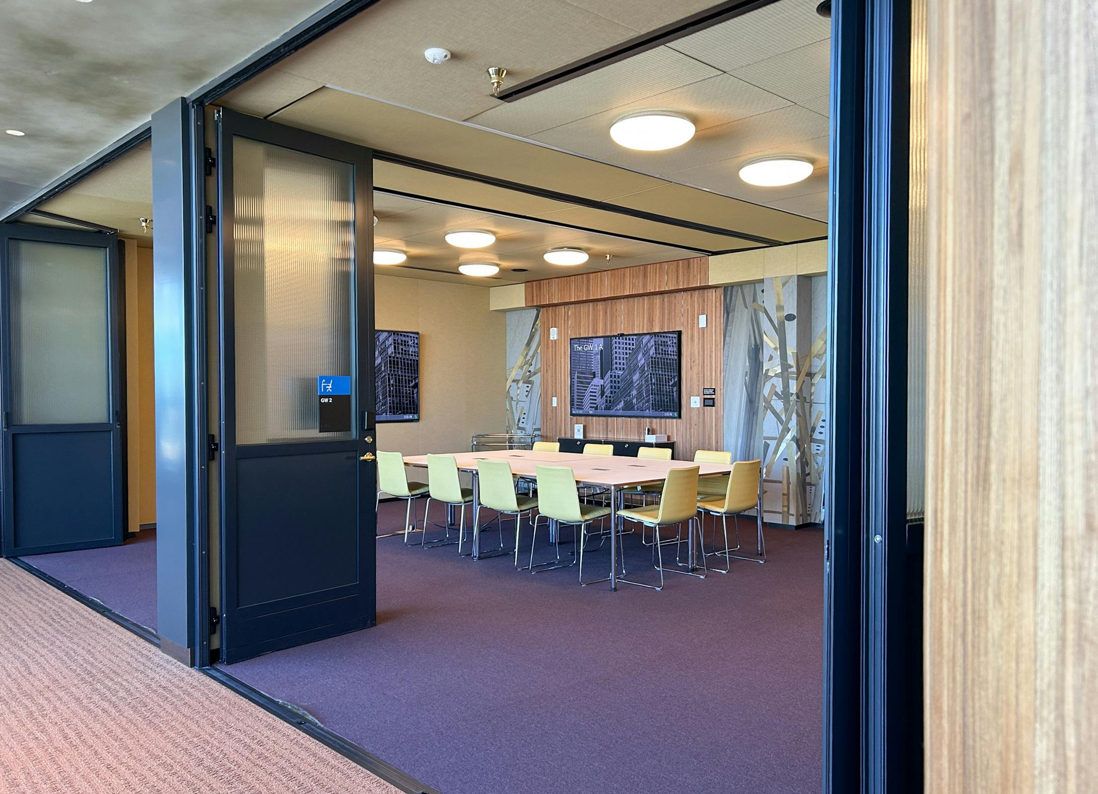 conference room design with NanaWall sliding stacking commercial doors