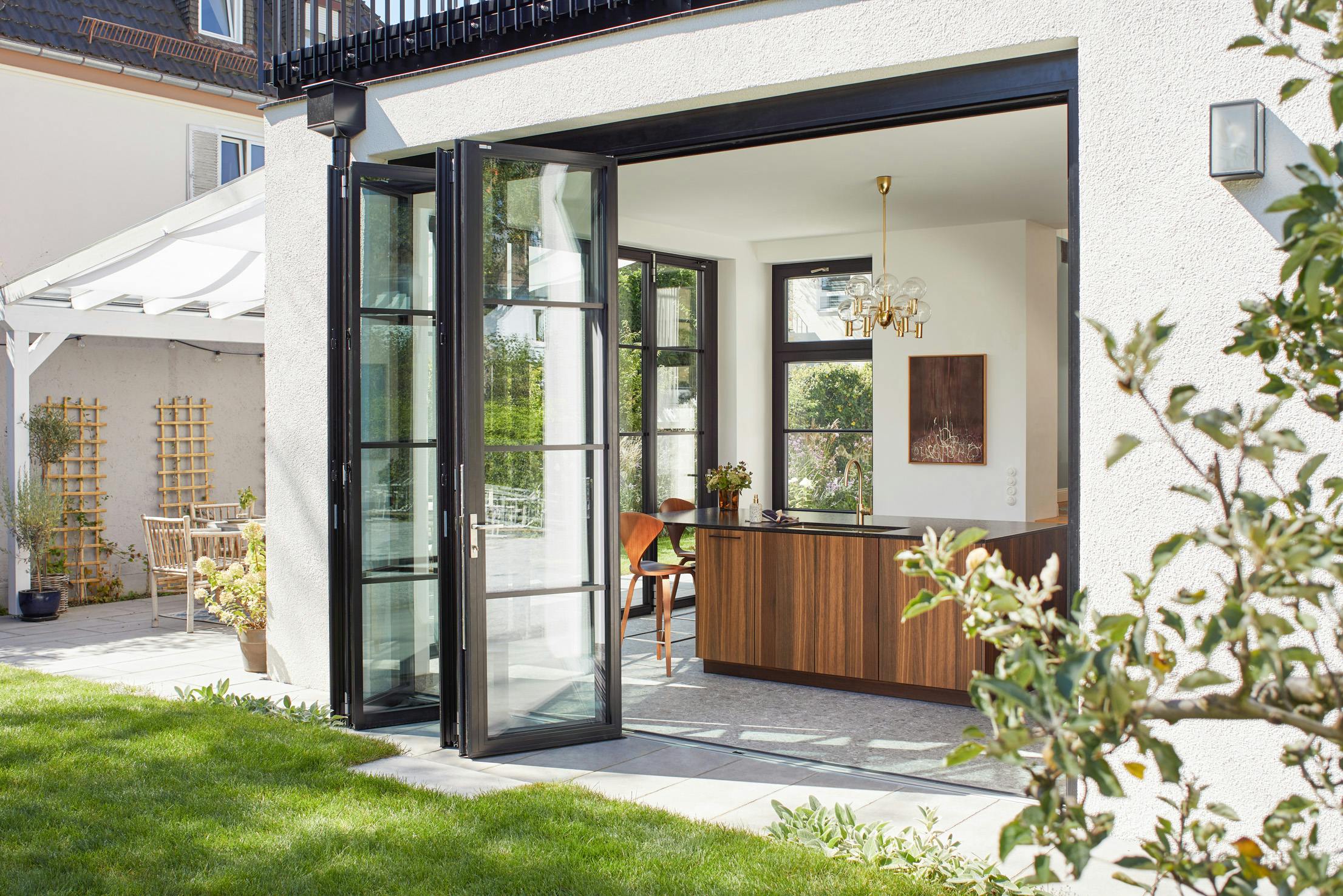 Steel Effect Folding Glass Door systems