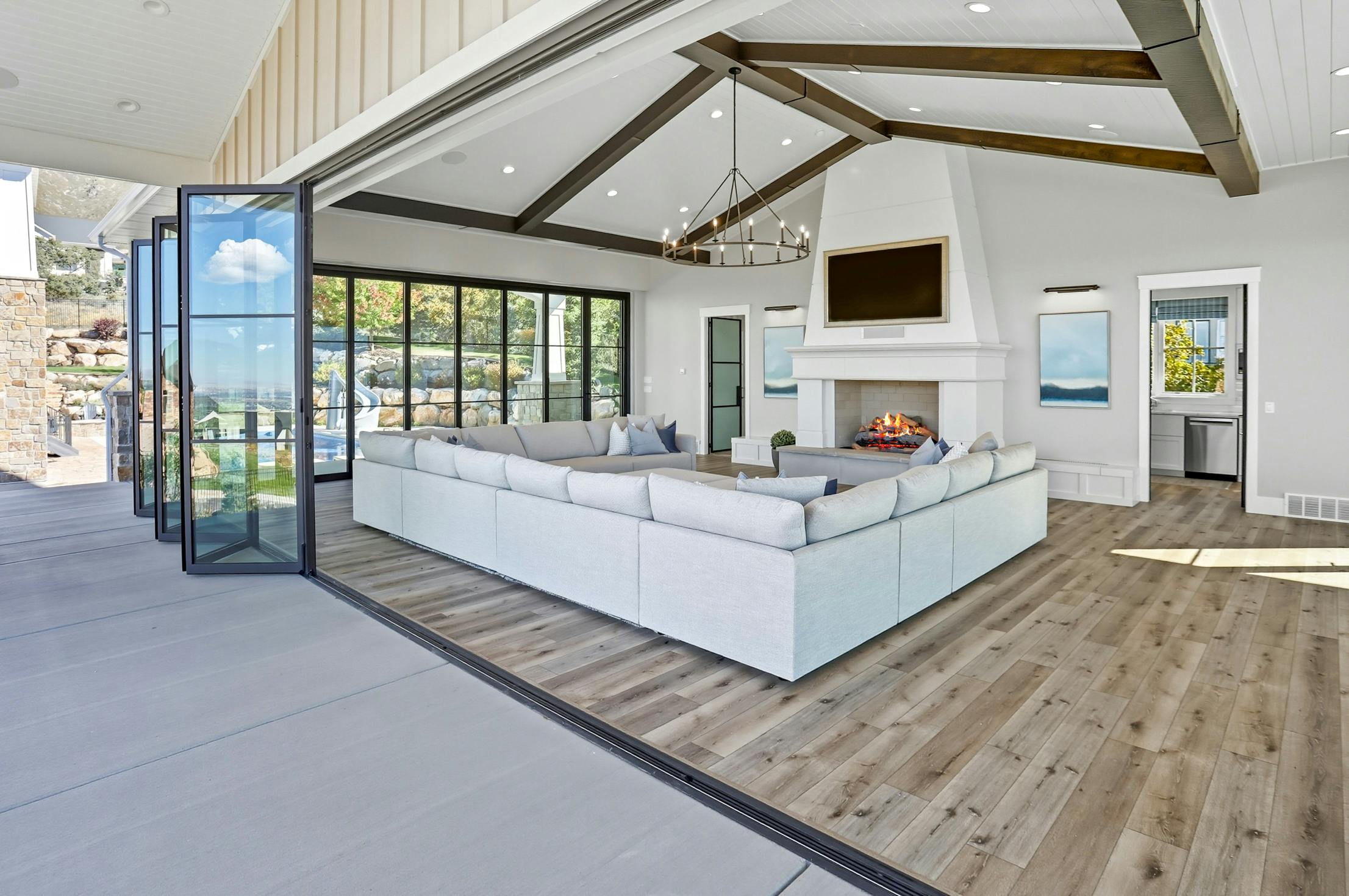 NanaWall Slimline Steel Effect Folding Glass Doors