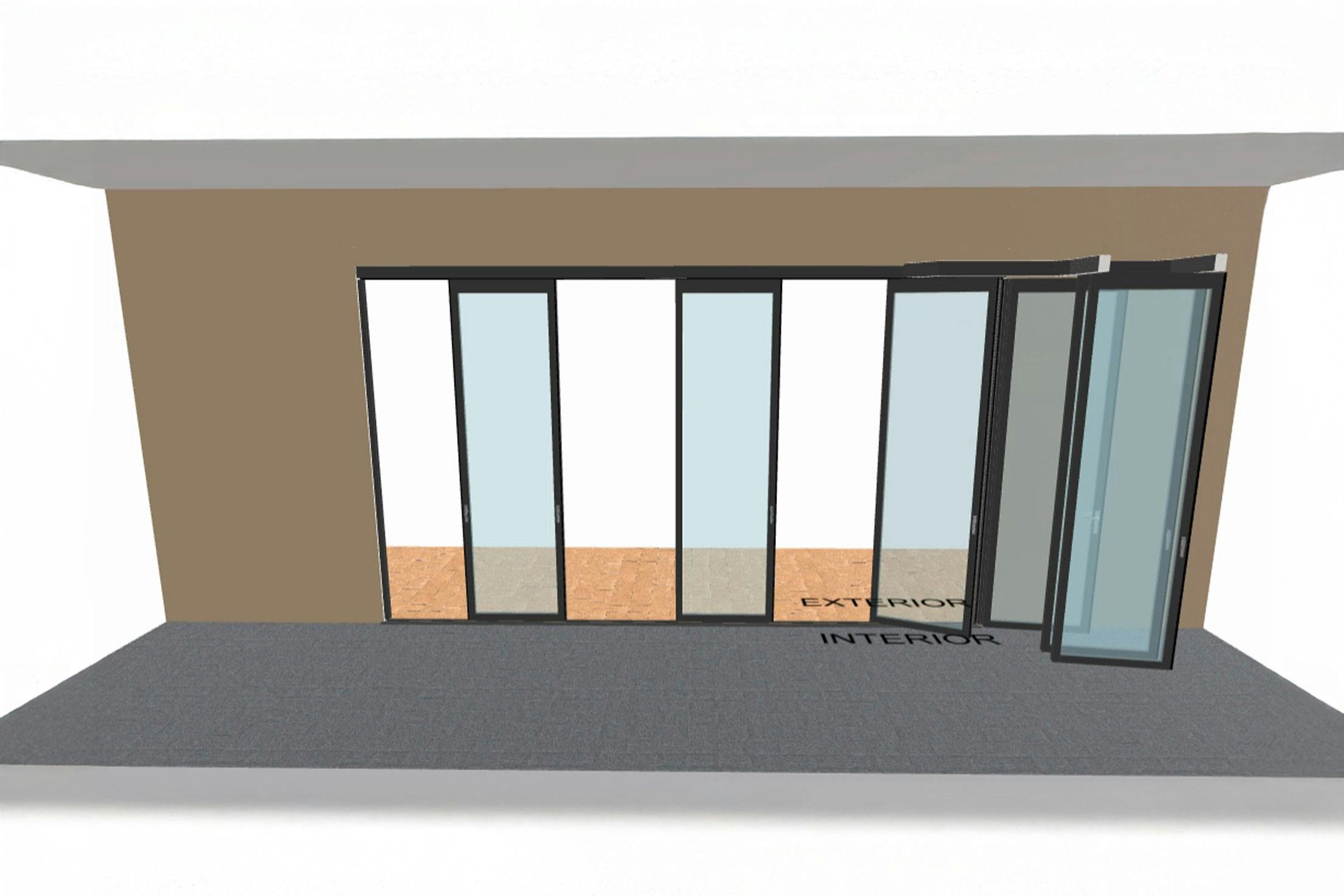 How Nanawall stacking glass doors open
