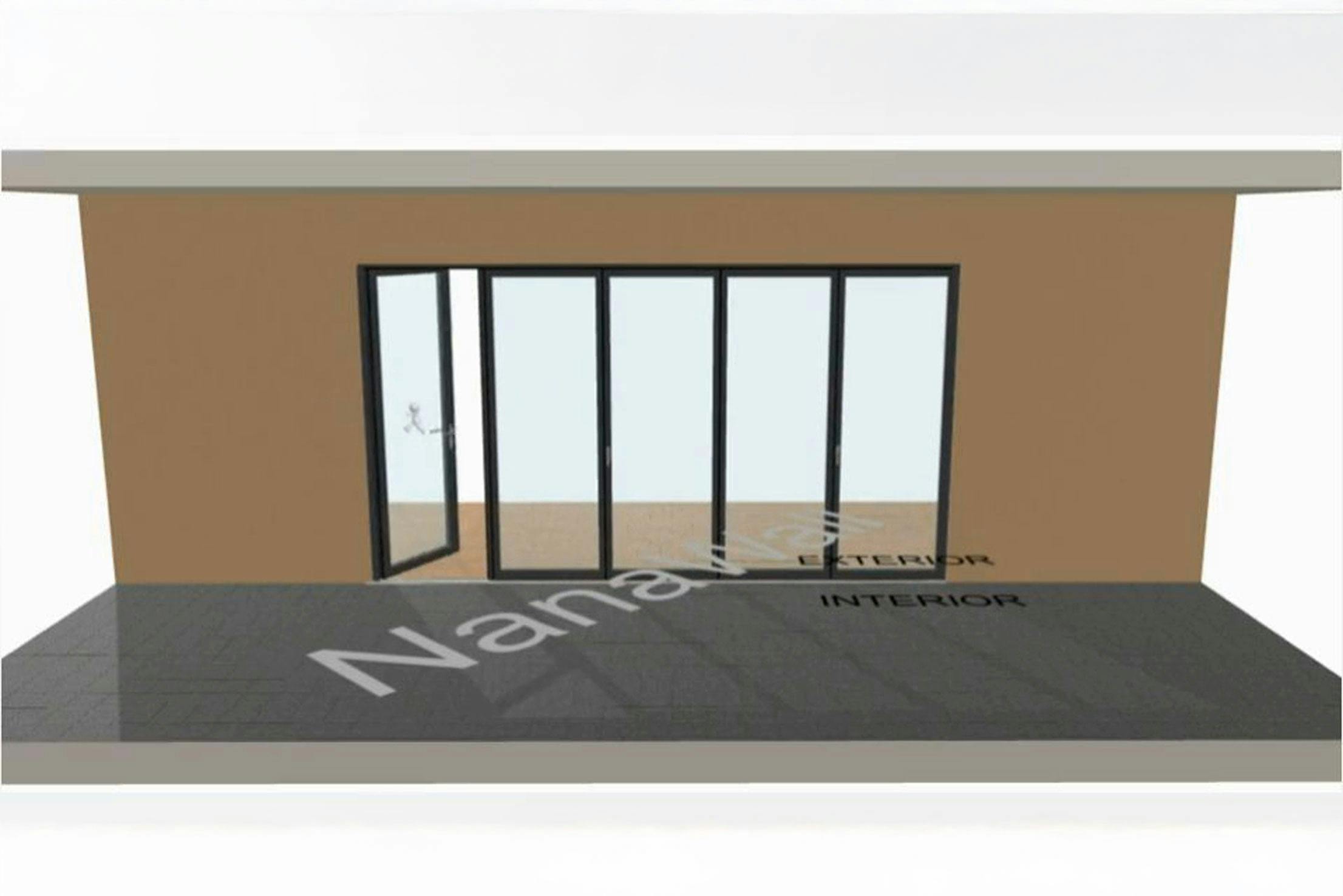 How NanaWall folding glass doors open